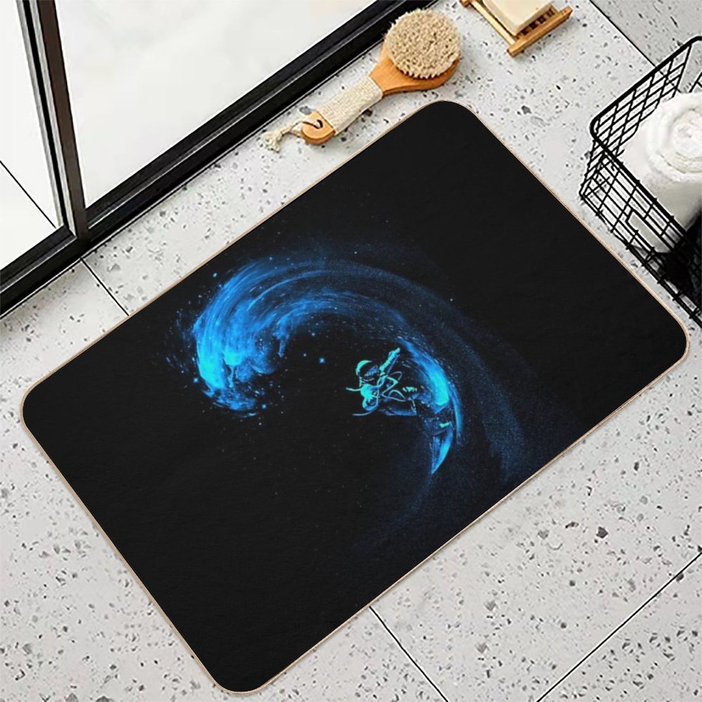 Space Surfing Easy Maintenance Bath Mat