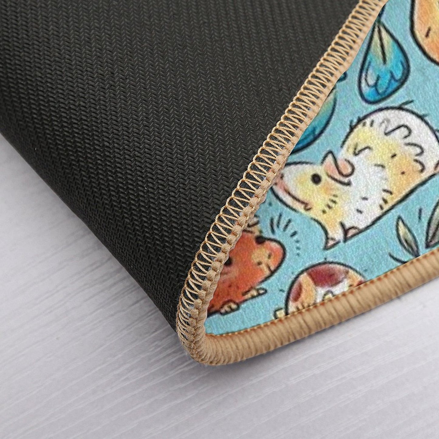 Guinea Pig Huddle In Blue Long-Lasting Bath Mat