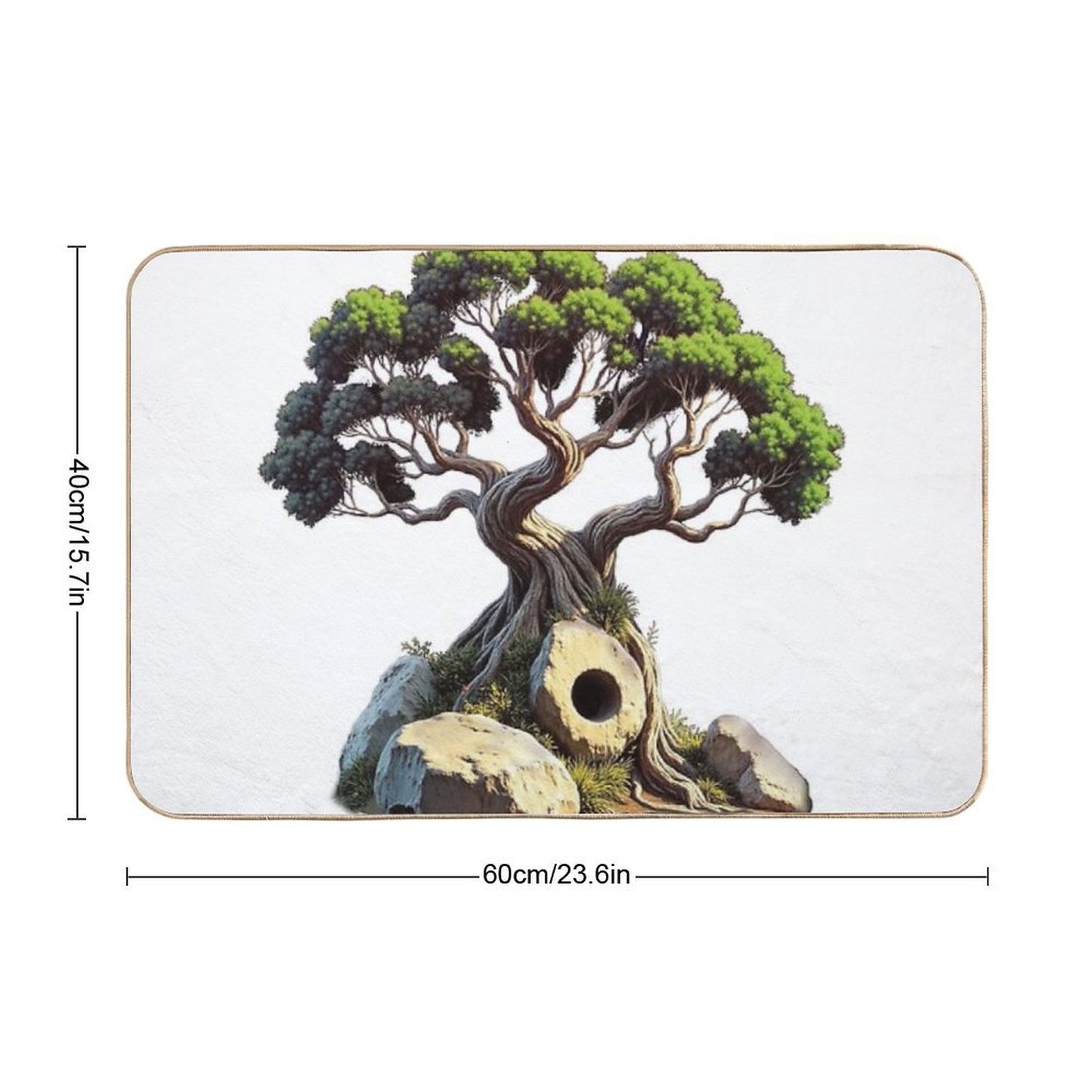 Bonsai Green Anti-Trip Bath Mat