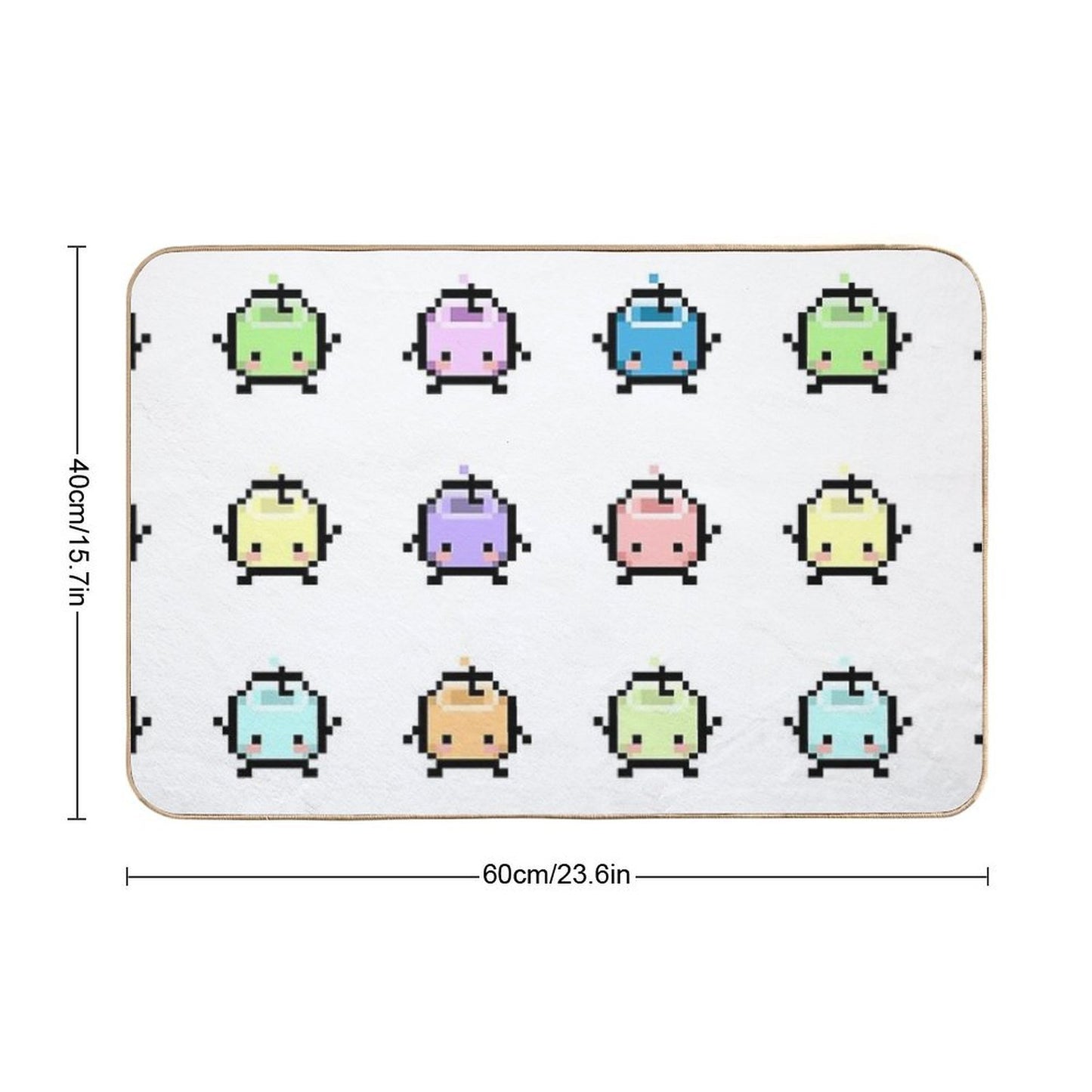 Stardew Valley Pastel Junimos Anti-Trip Bath Mat