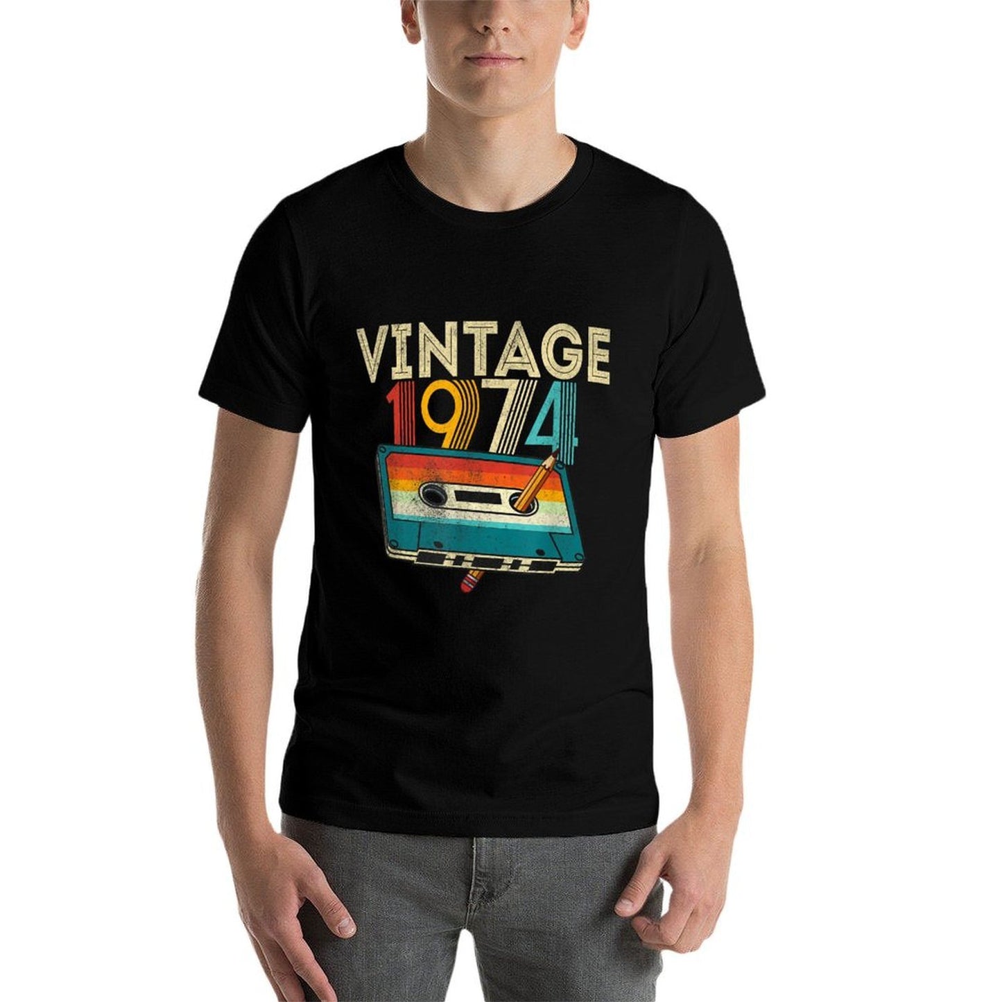 50 Year Old Gifts Vintage 1974 Cassette Tape 50th Birthday Soft T-Shirt