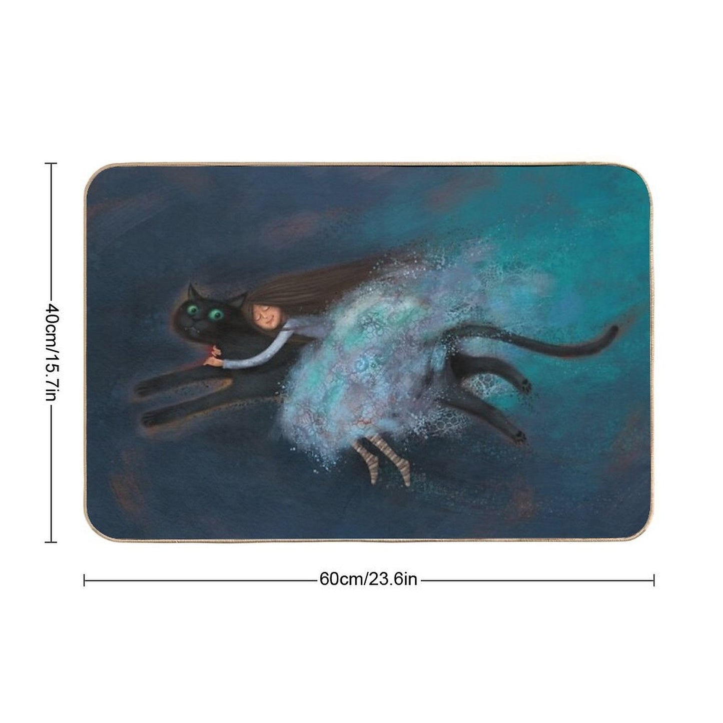 Flying on My Cat Pet-Safe Bath Mat