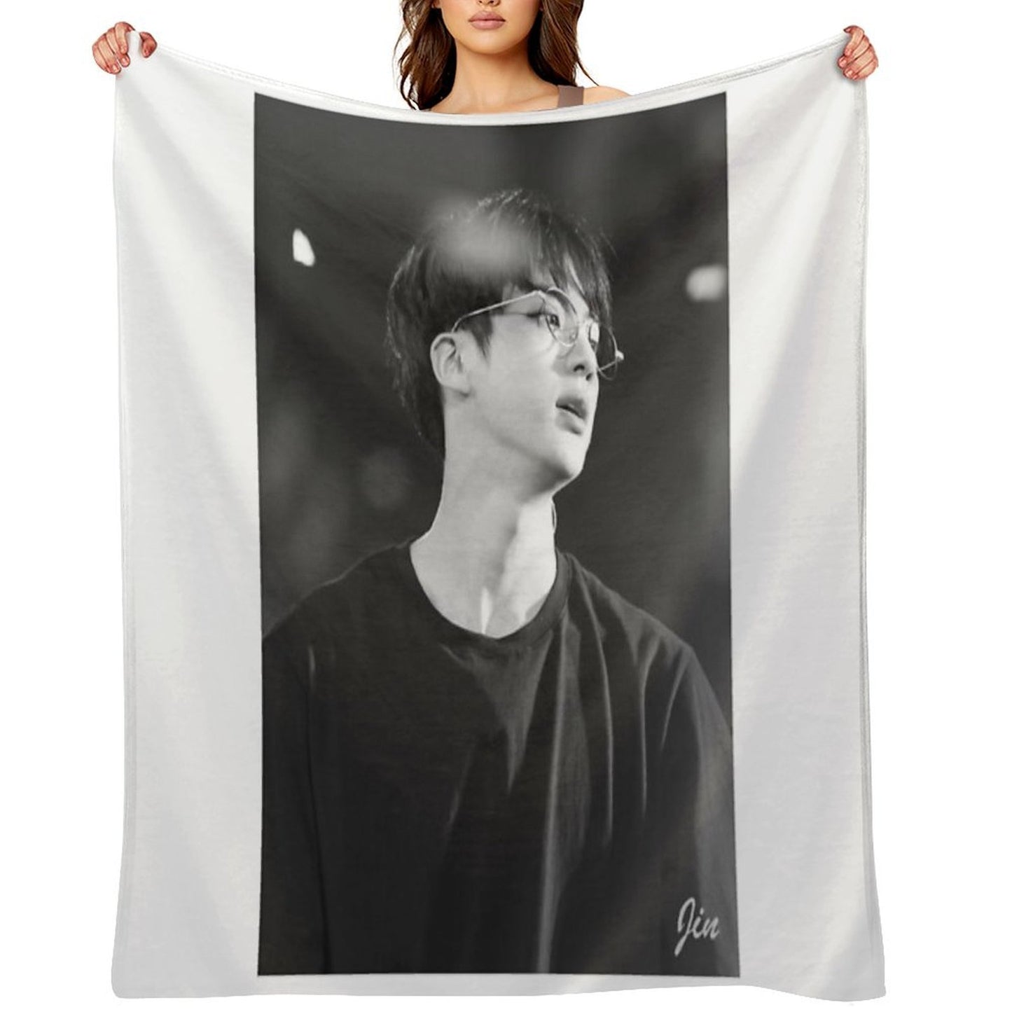 BTS Jin Sustainable Throw Blanket