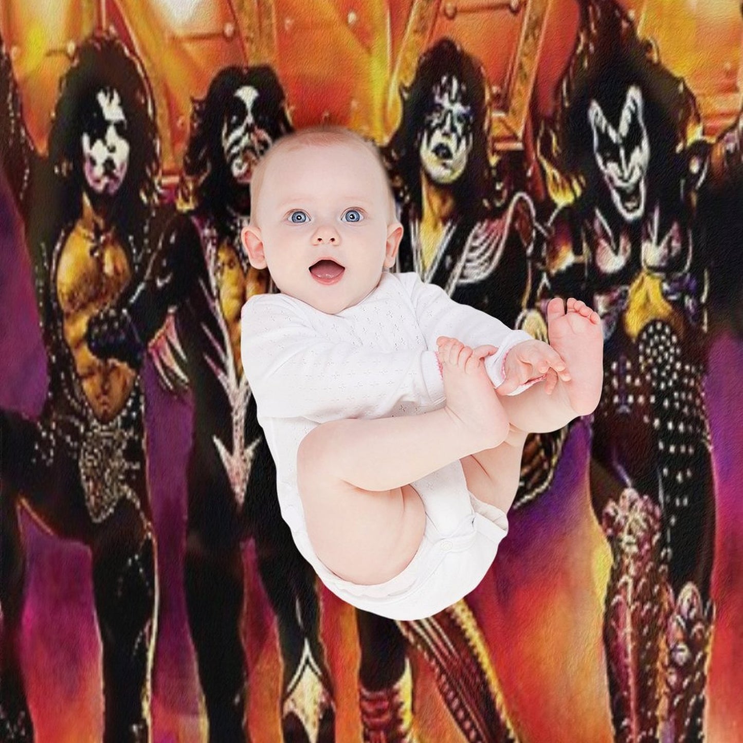 Kiss The Band T Shirt Durable Throw Blanket