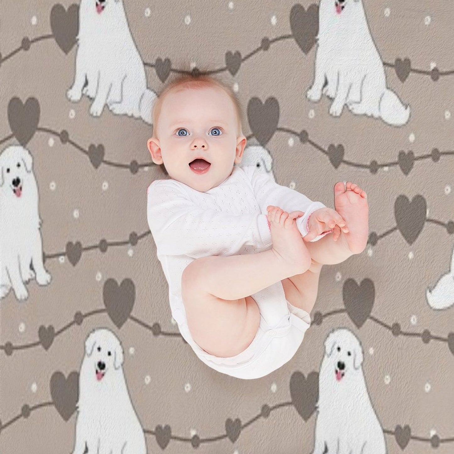 Love White Great Pyrenees Dog Quick-dry Throw Blanket