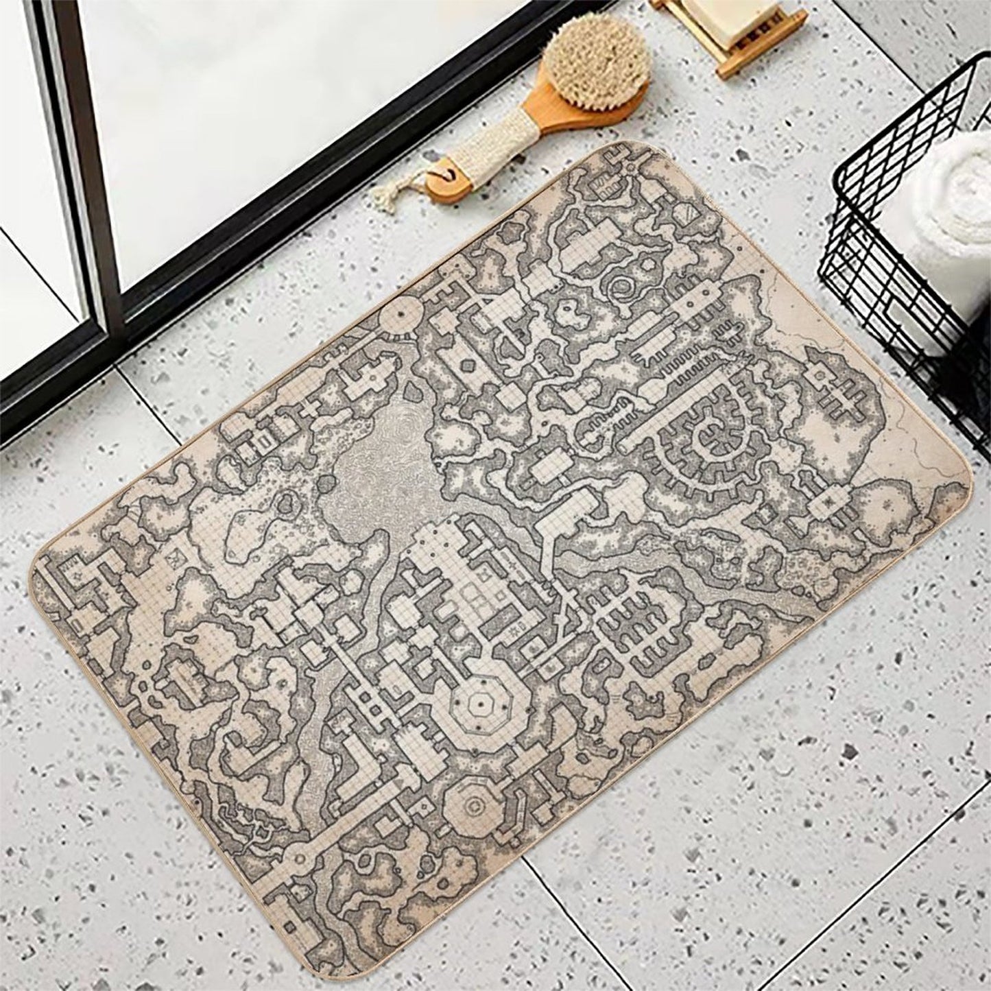 The Winter Tombs - A Massive Dungeon Complex by Dyson Logos Fade-Resistant Bath Mat