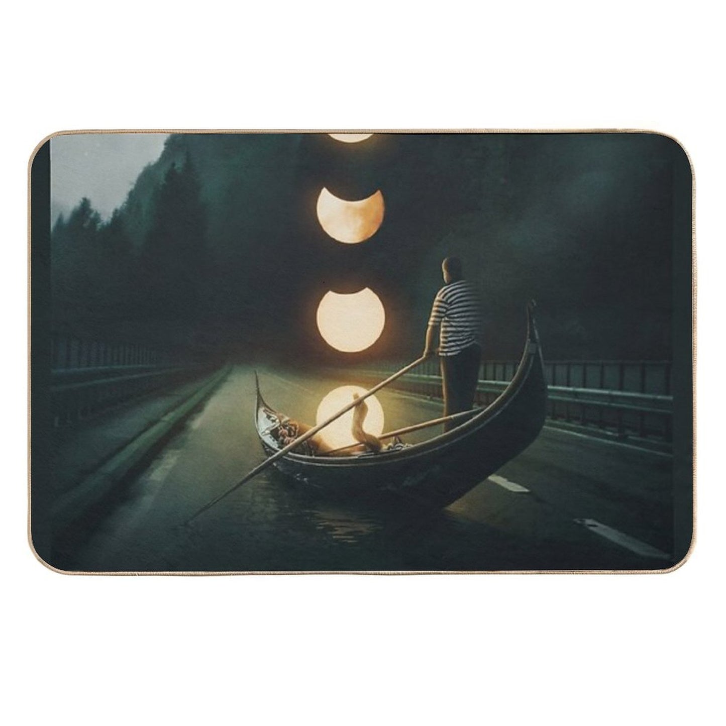 Moon Ride Easy Maintenance Bath Mat