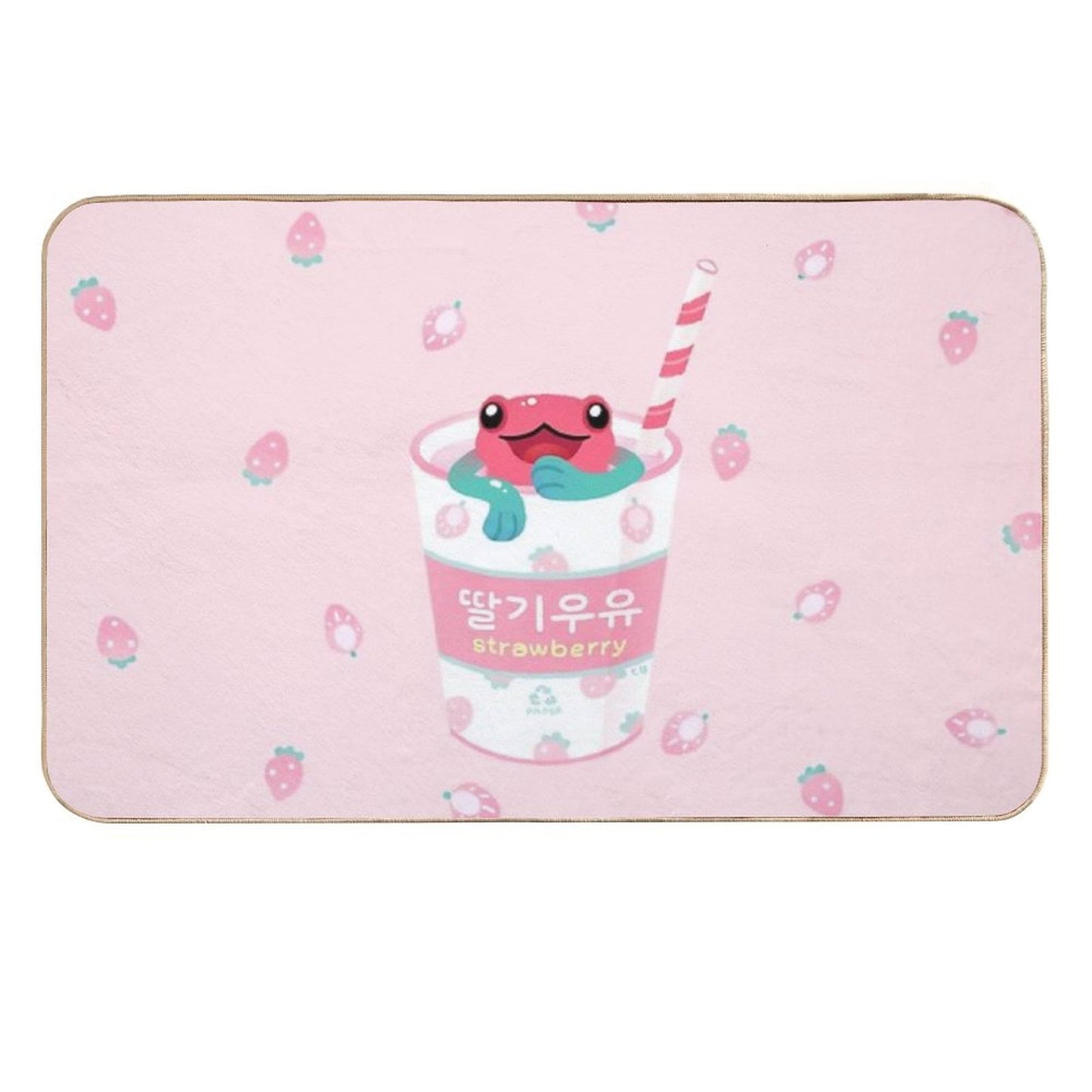 Strawberry Poison Milk 2 Easy Maintenance Bath Mat