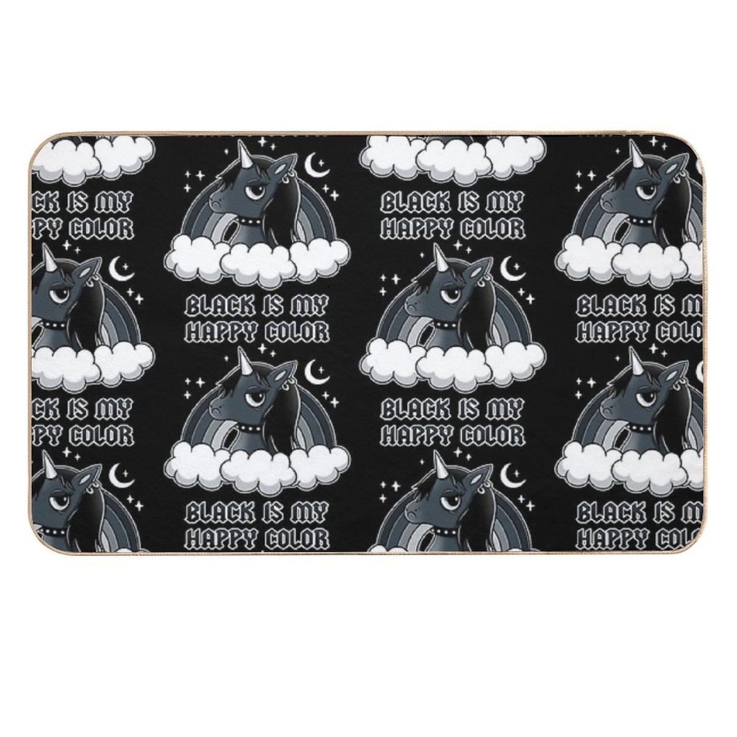 Black Unicorn Odorless Bath Mat