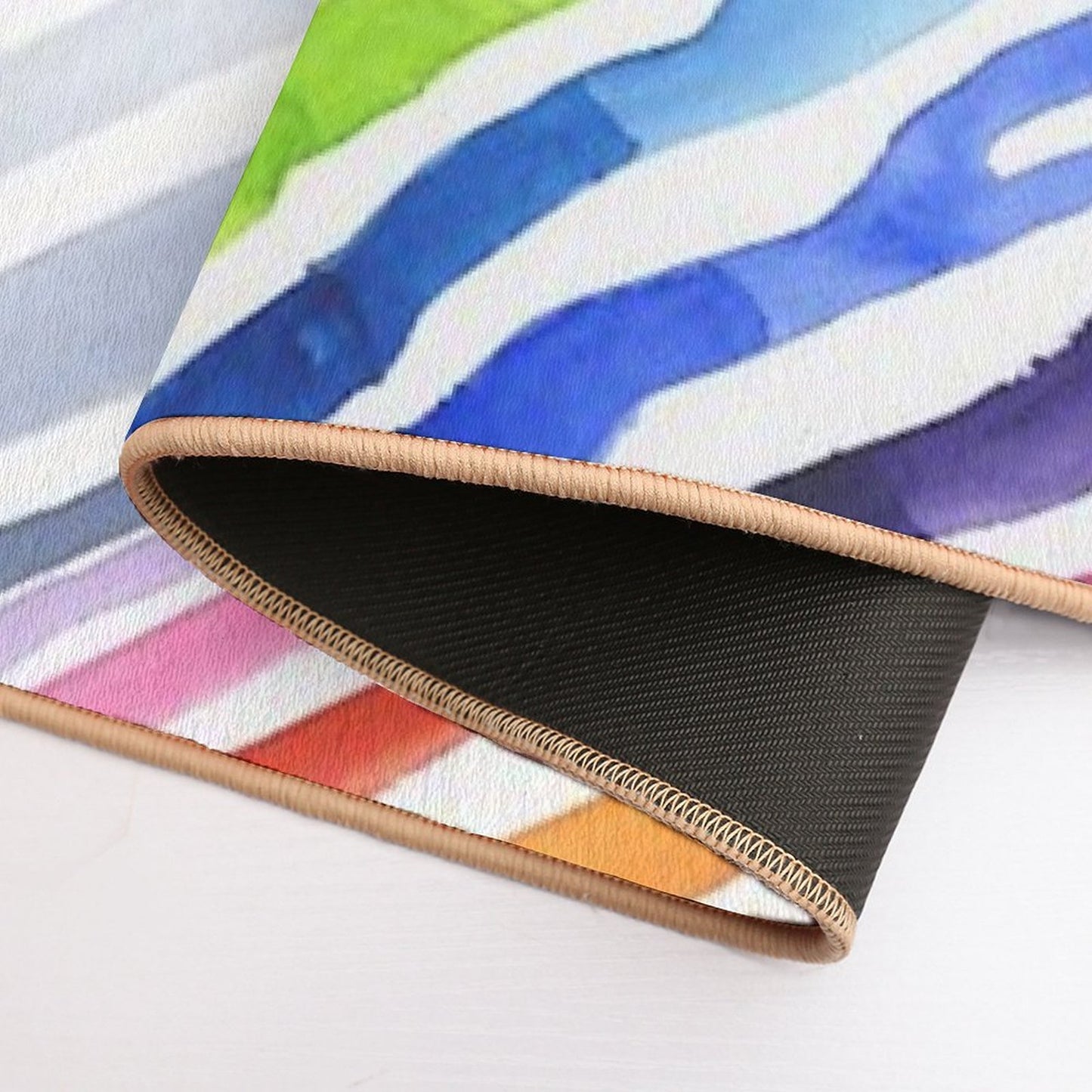 Rainbow Zebra Stripes Easy To Clean Bath Mat