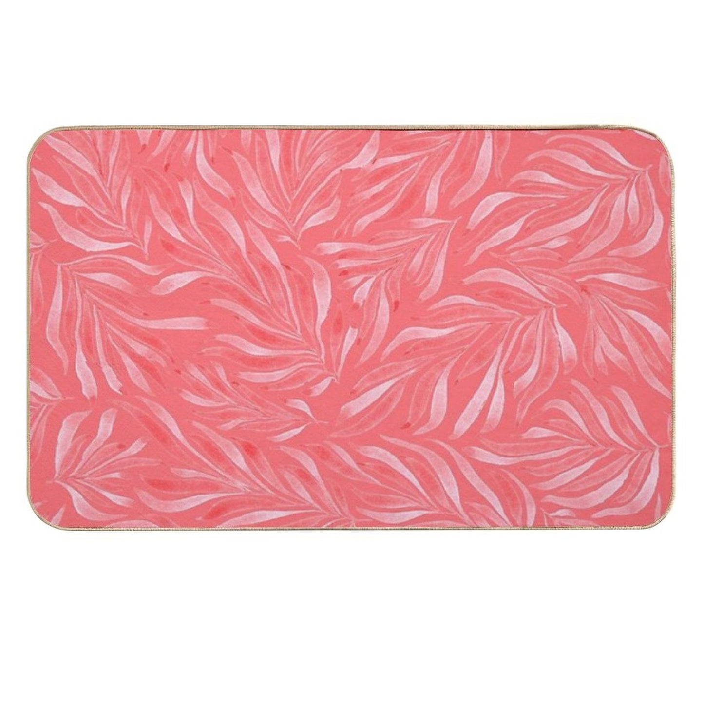 Coral Pink Dirt-Trapping Bath Mat