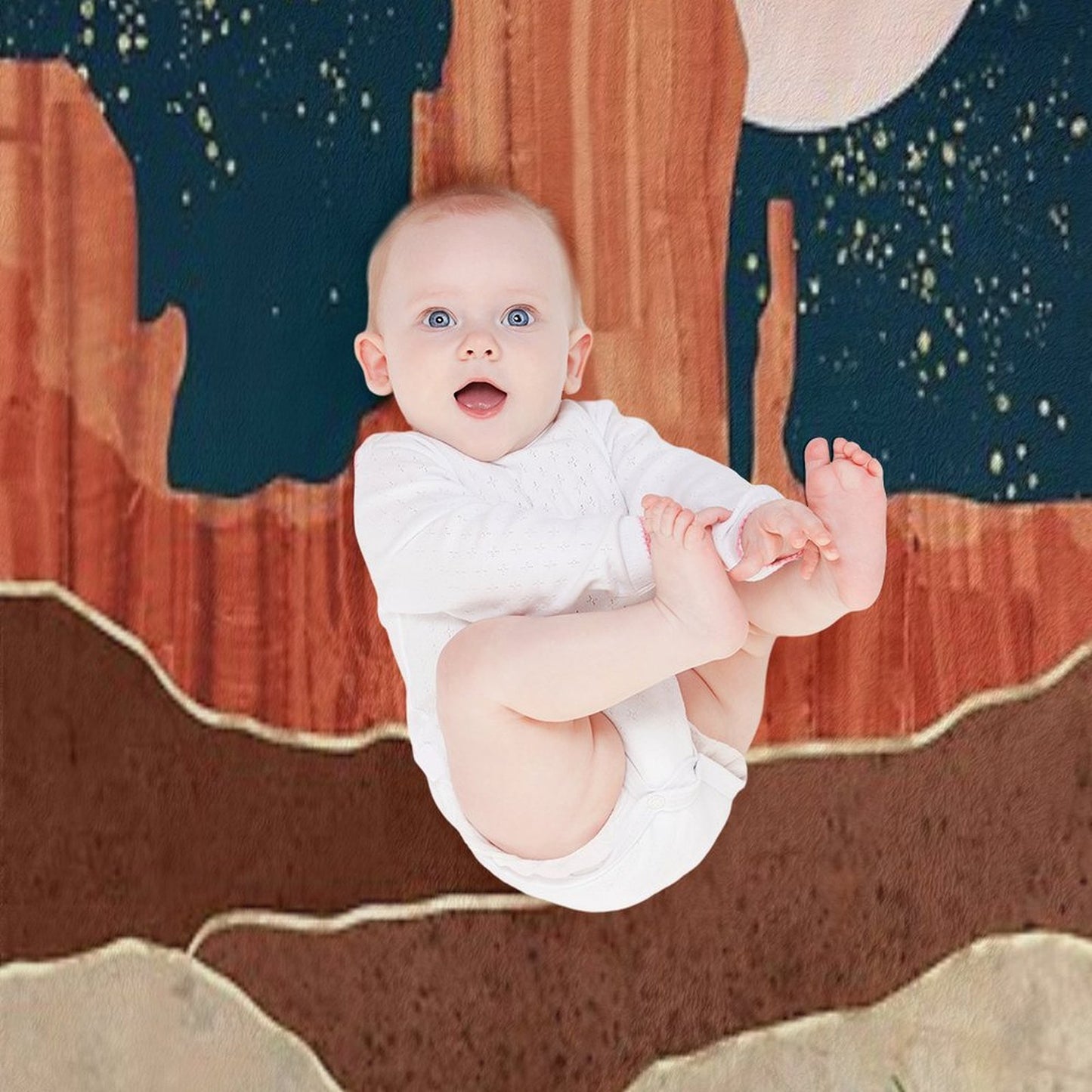 Desert Stars River Quick-dry Throw Blanket