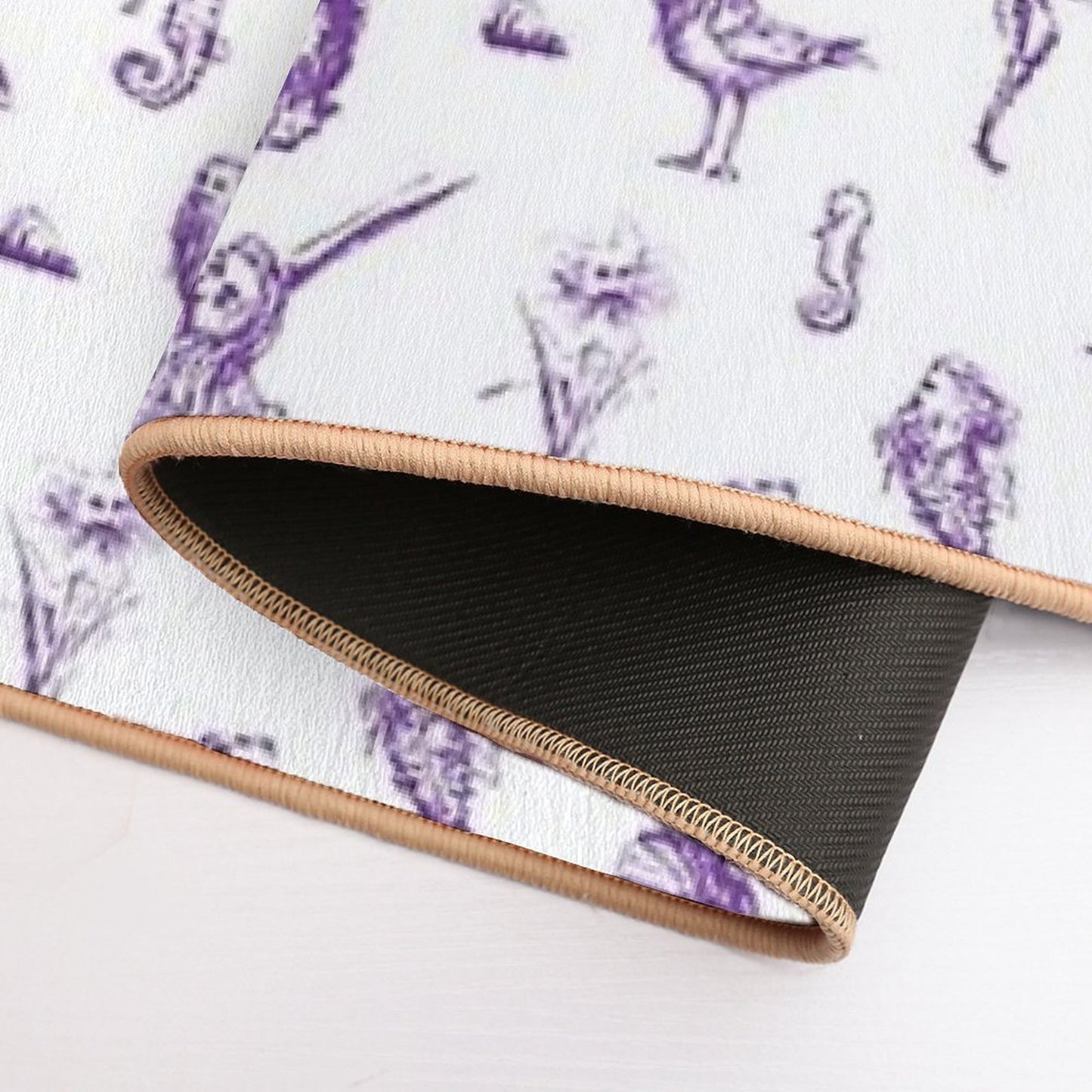 Rent-Free Blackbeard Sketches - Purple Pet-Safe Bath Mat
