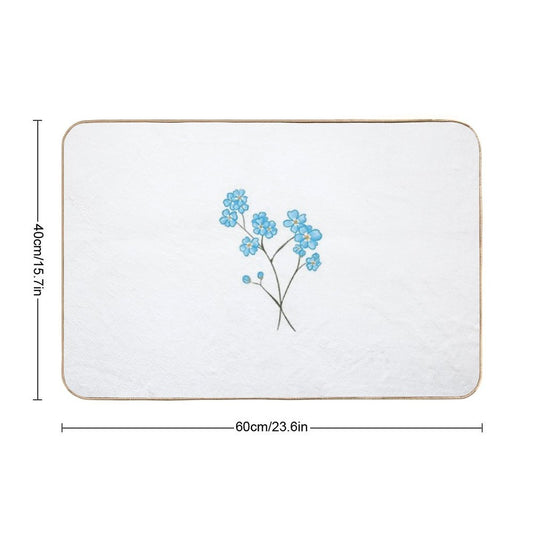 Forget Me Not Durable Bath Mat