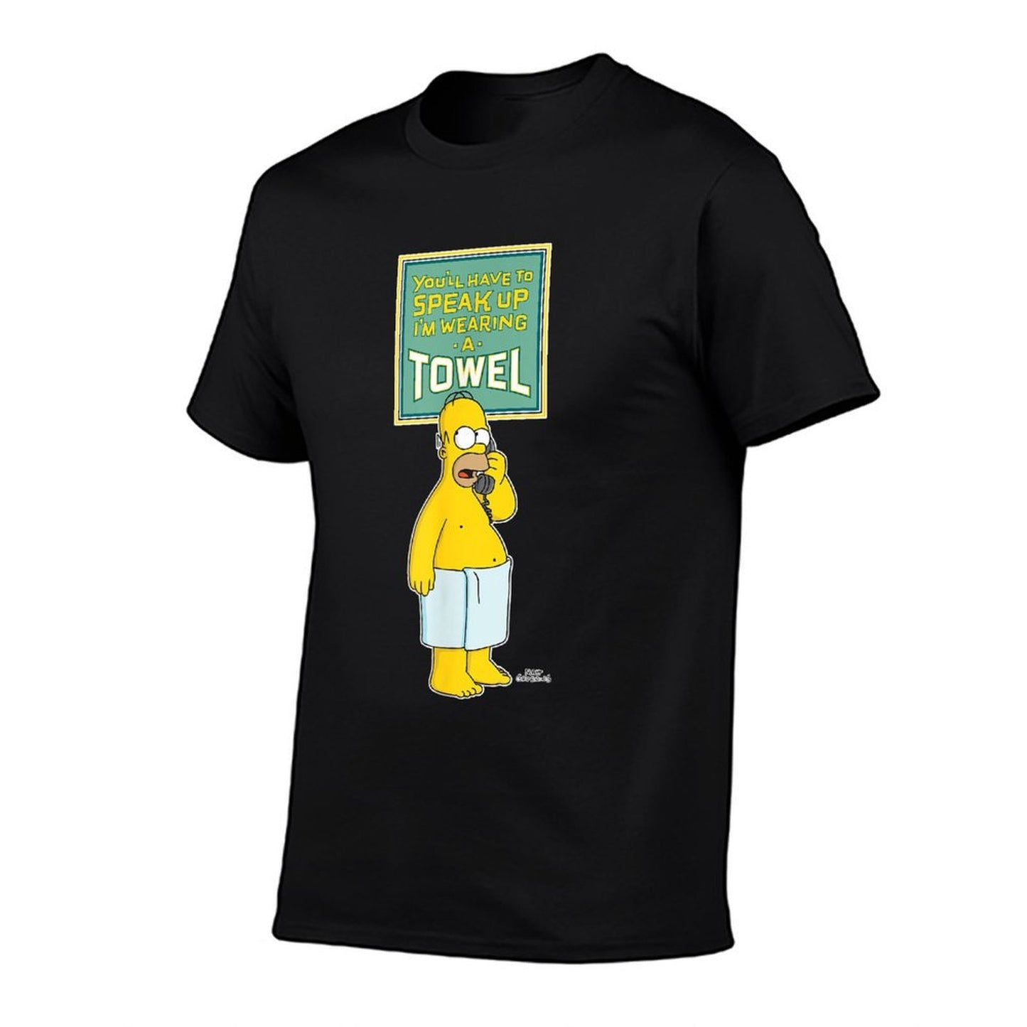 The Simpsons Homer Simpson Speak Up I’m Wearing A Towel Heathered Texture T-Shirt