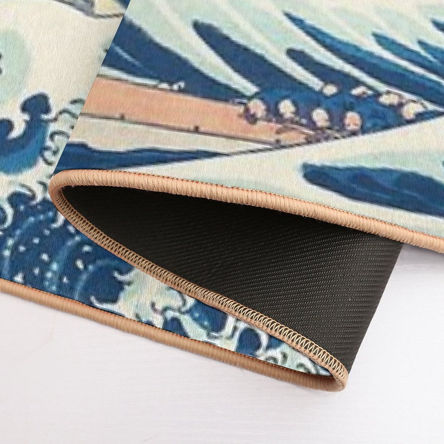 Great Blue Wave Kanagawa Hokusai Mt Fuji Edo Tokyo Japan Anti-Trip Bath Mat