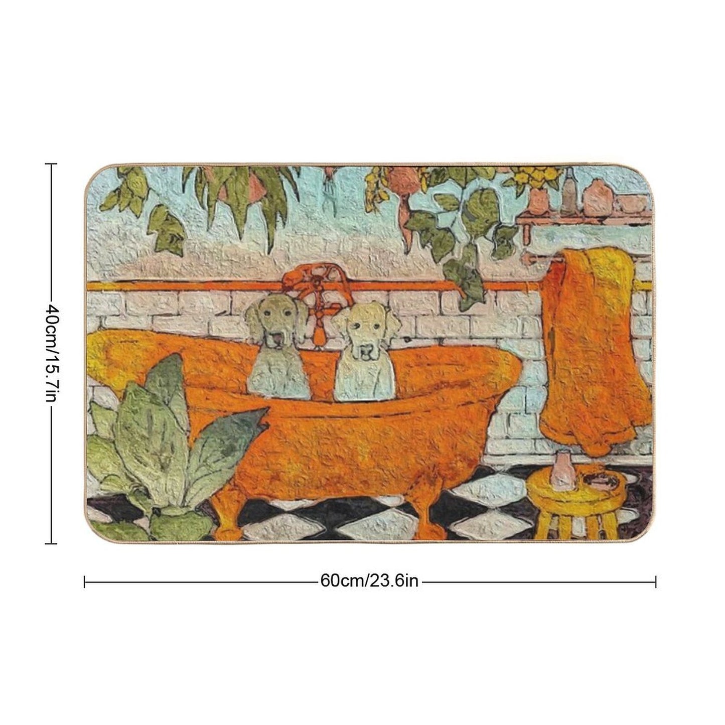 Double Doggie Bath Versatile Bath Mat
