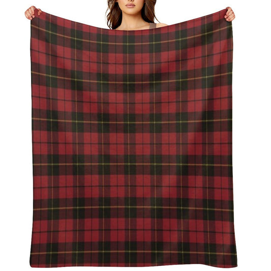 Wallace Red Original Scottish Tartan Travel-friendly Throw Blanket