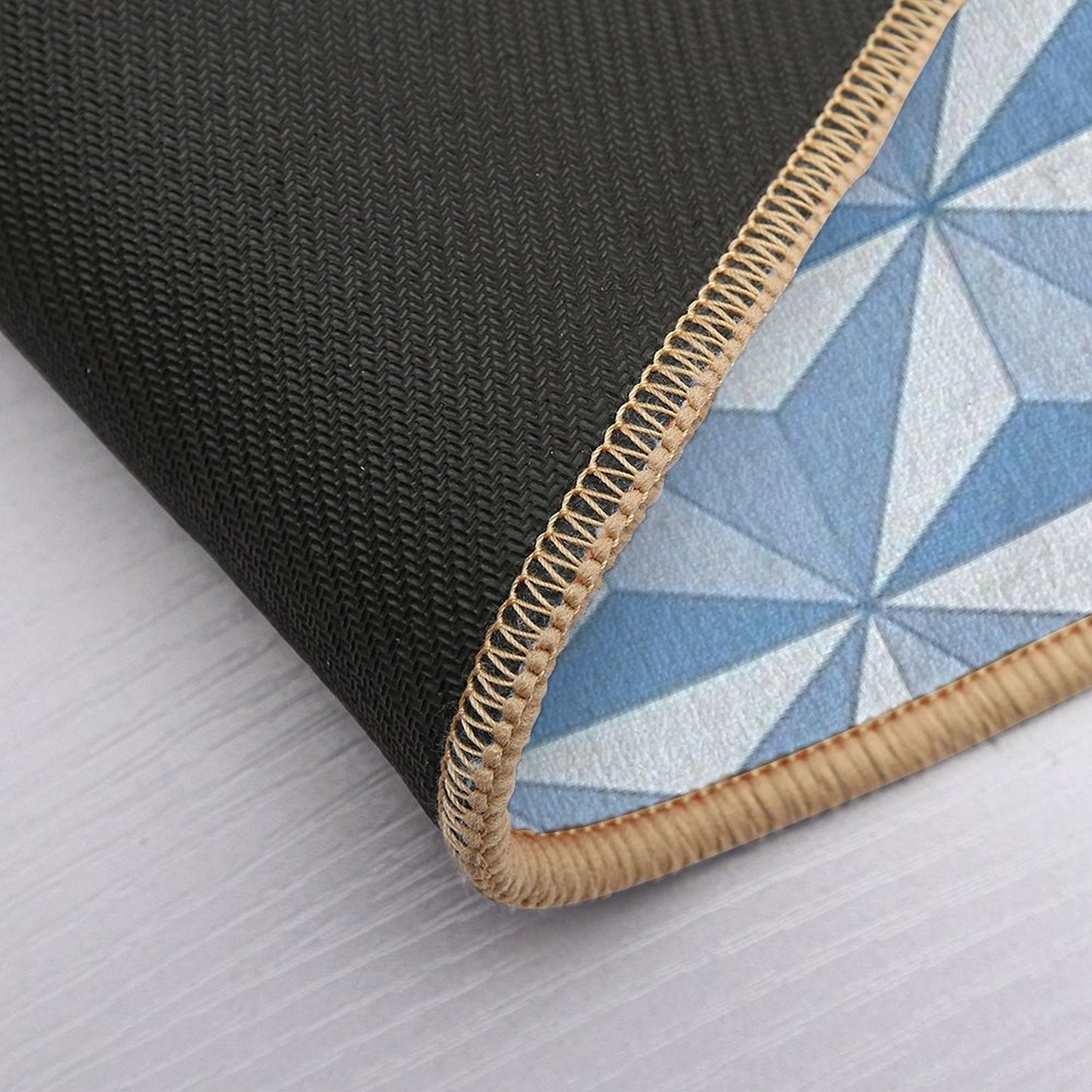 Geodesic Sphere, Blue Pet-Safe Bath Mat