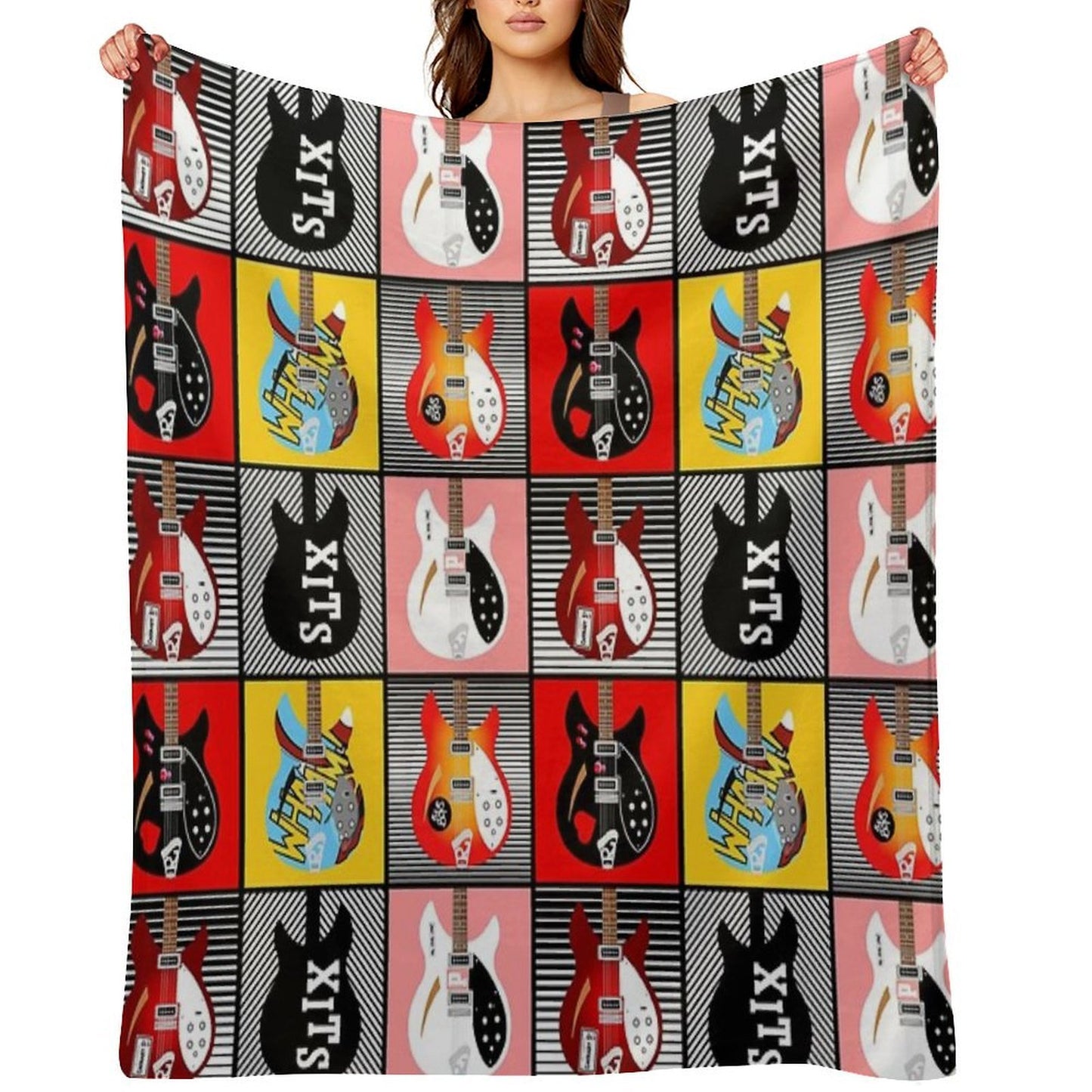 Paul Weller's Rickenbackers Sustainable Throw Blanket
