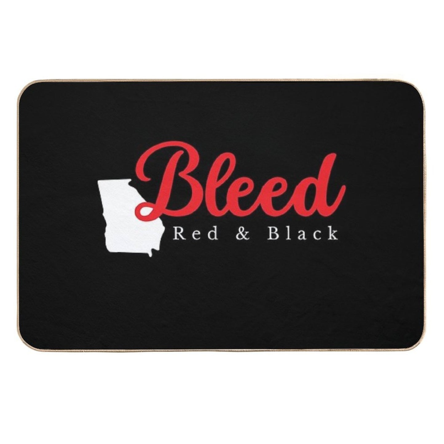 If You Bleed Red & Black, Dawgs Apparel & Trendy Merch Multi-Purpose Bath Mat