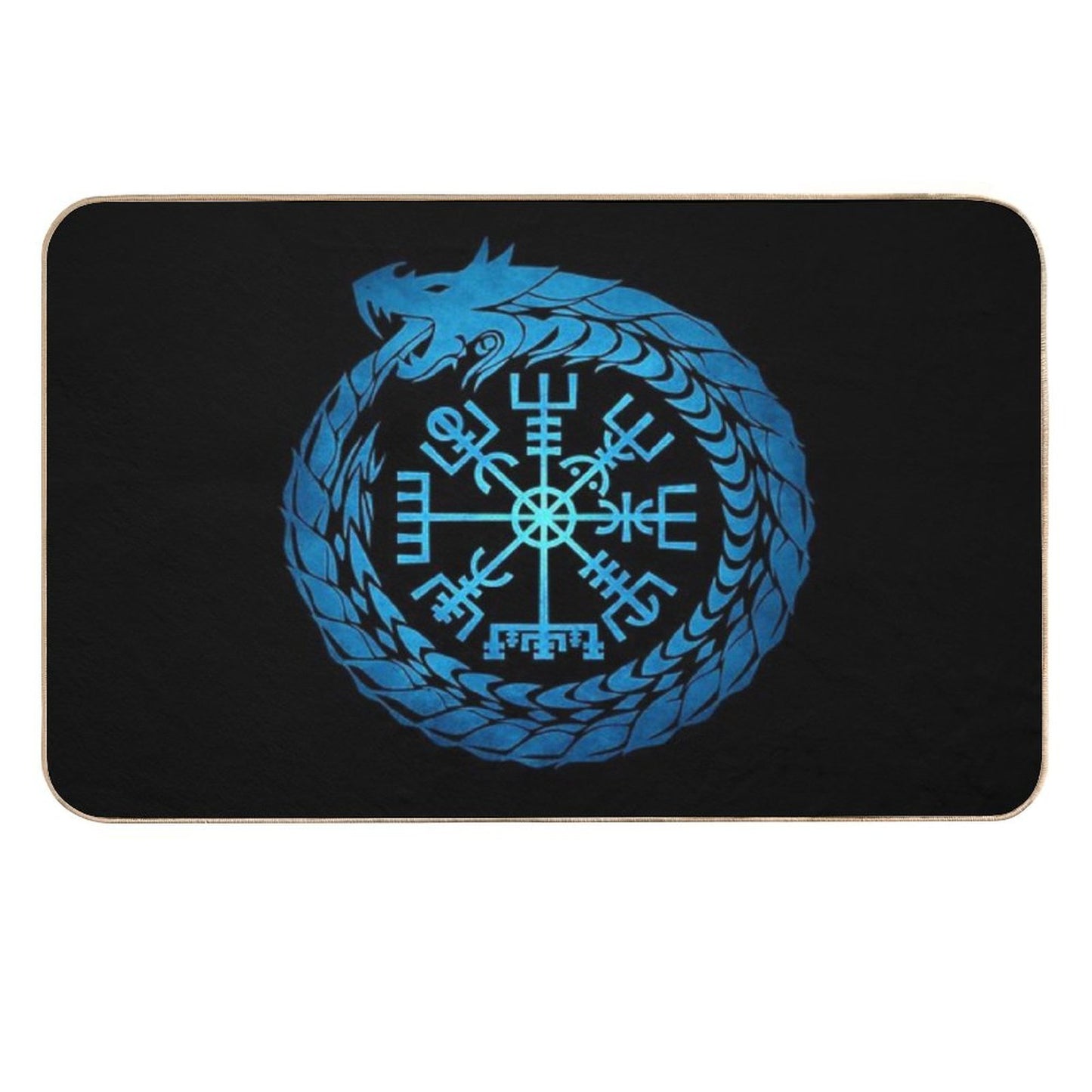 Vegvisir Jormungandr World Serpent Stain-Proof Bath Mat