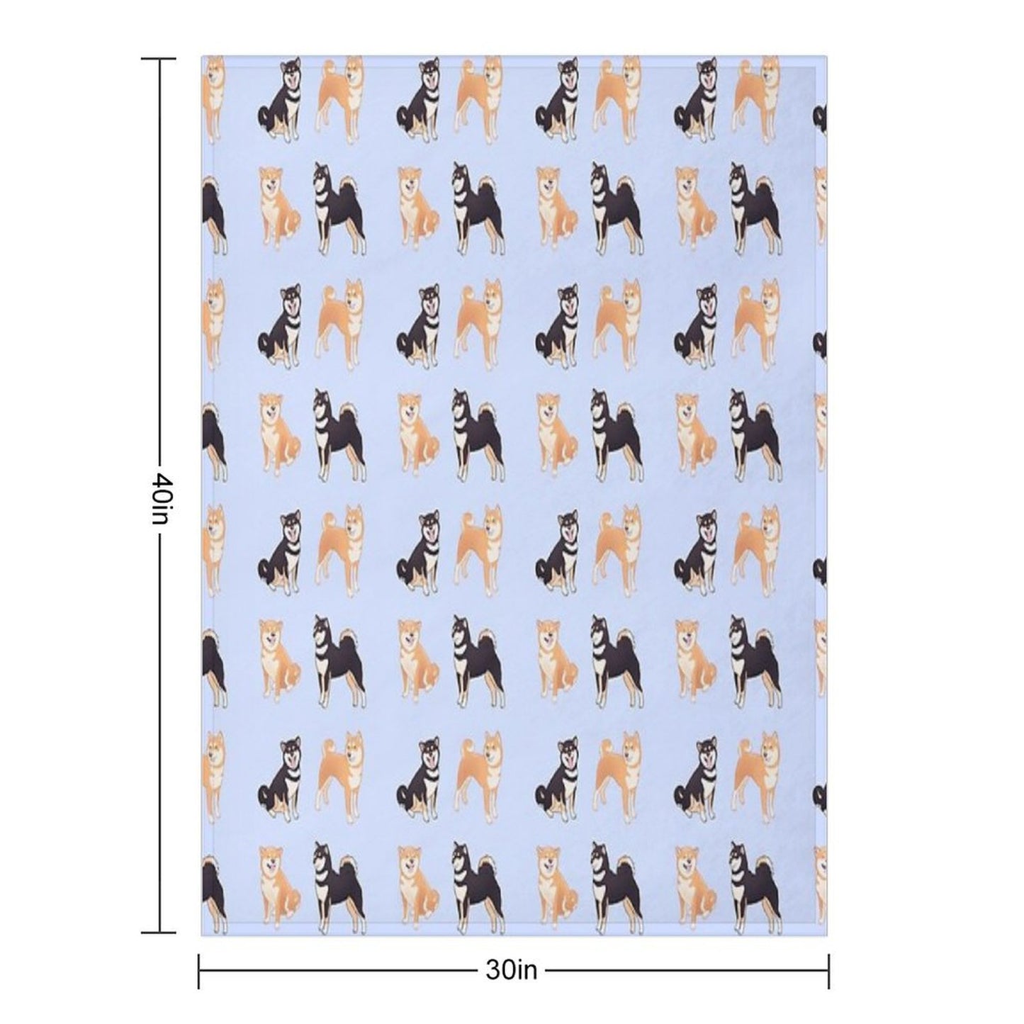 Shiba Inu Dogs Pack Sustainable Throw Blanket