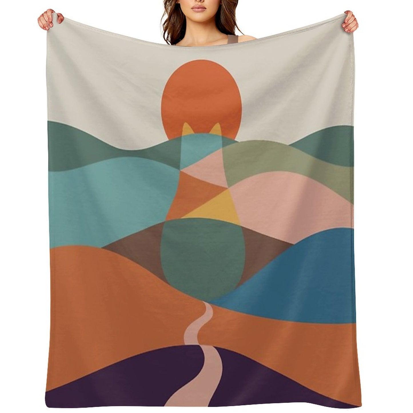 Cat Landscape 65 Durable Throw Blanket