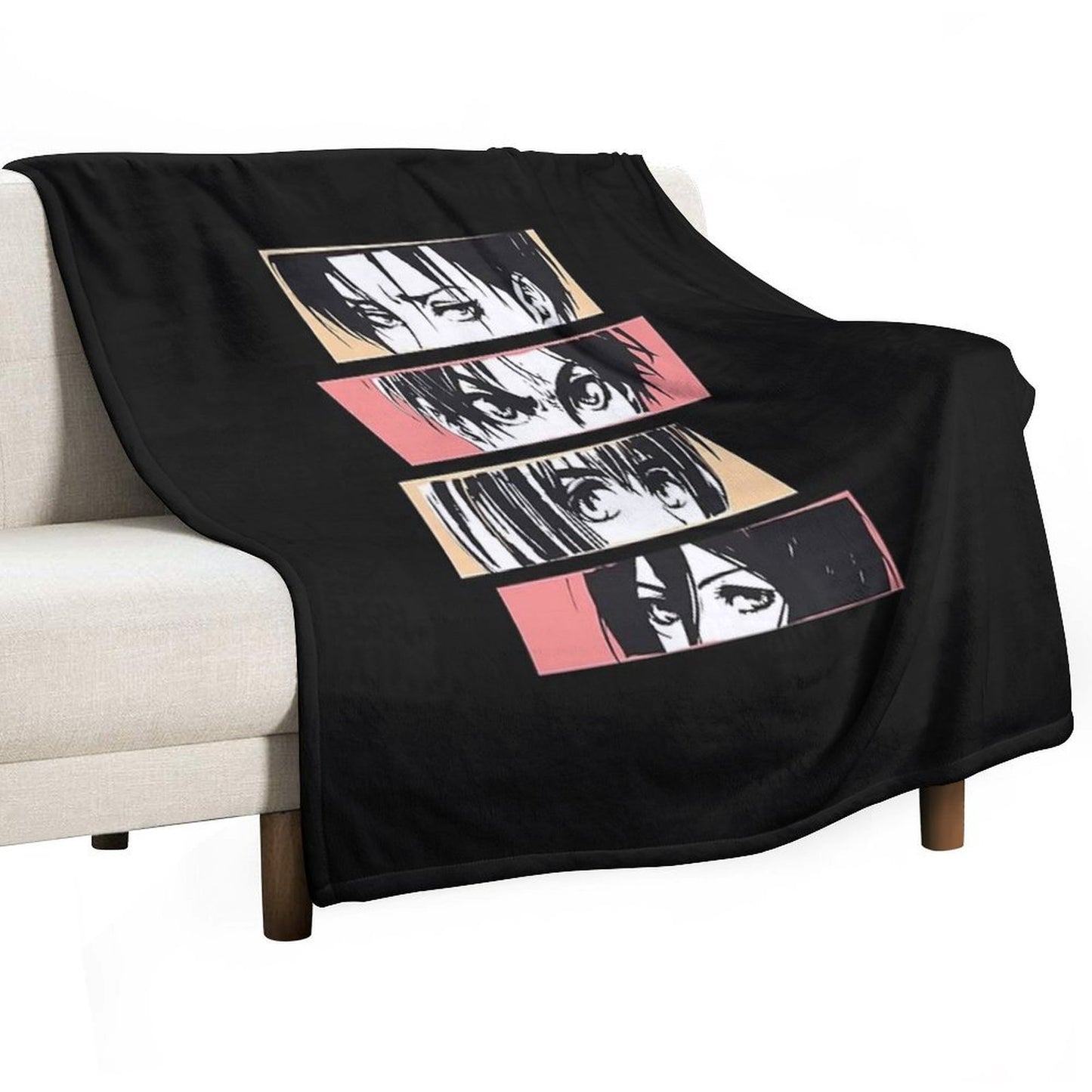 Anime Characters Travel-friendly Throw Blanket
