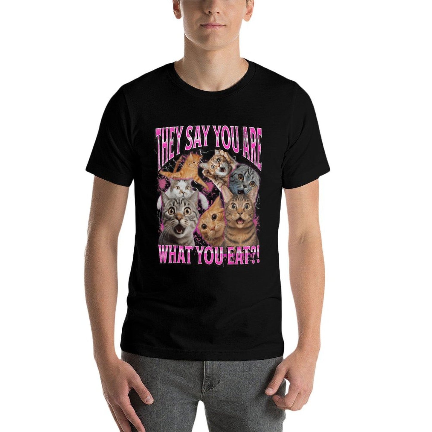 You Are What You Eat Funny Lesbian Cat Meme Bootleg Graphic Vintage-inspired T-Shirt