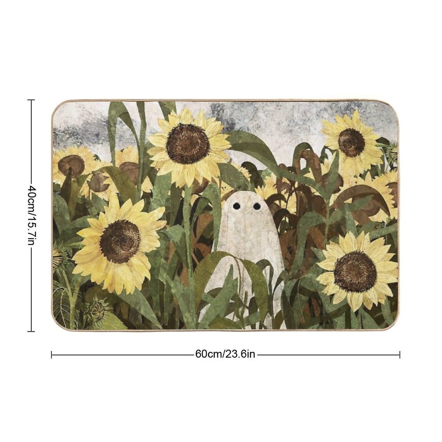 There's A Ghost in The Sunflower Field Again... Dirt-Trapping Bath Mat