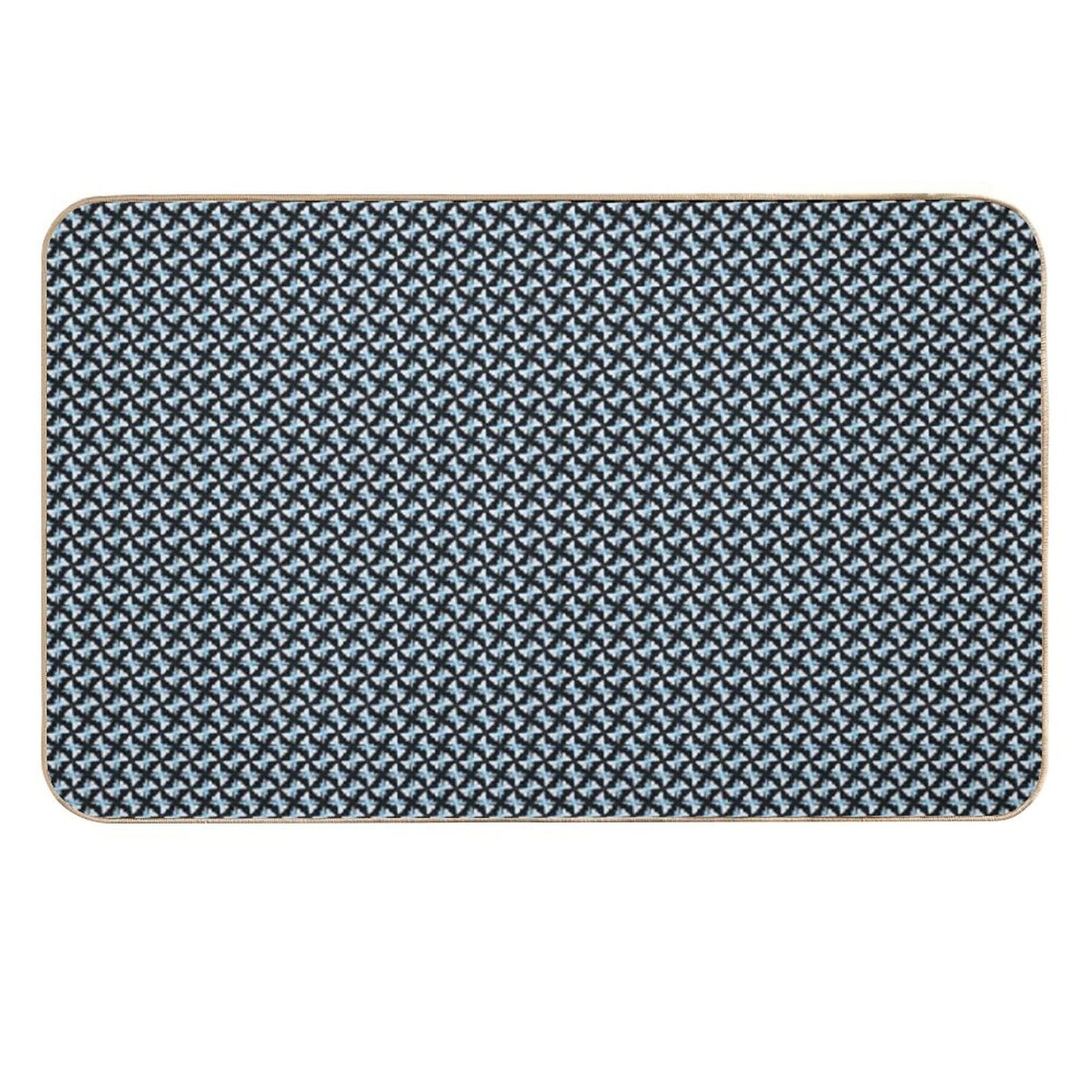 Big City Mixed Blue Signal Fade-Resistant Bath Mat