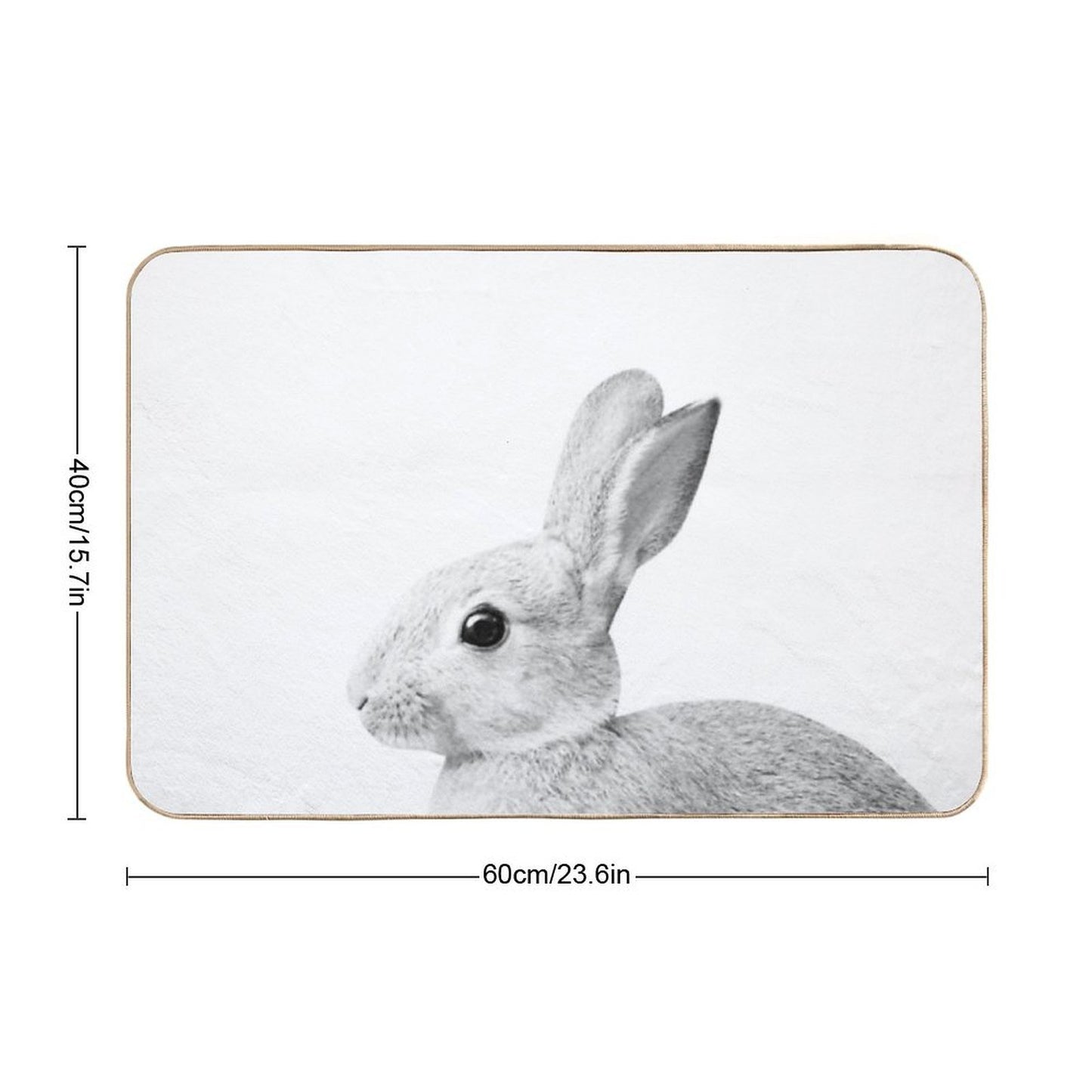 White Baby Bunny #1 #decor #art High-Traffic Bath Mat