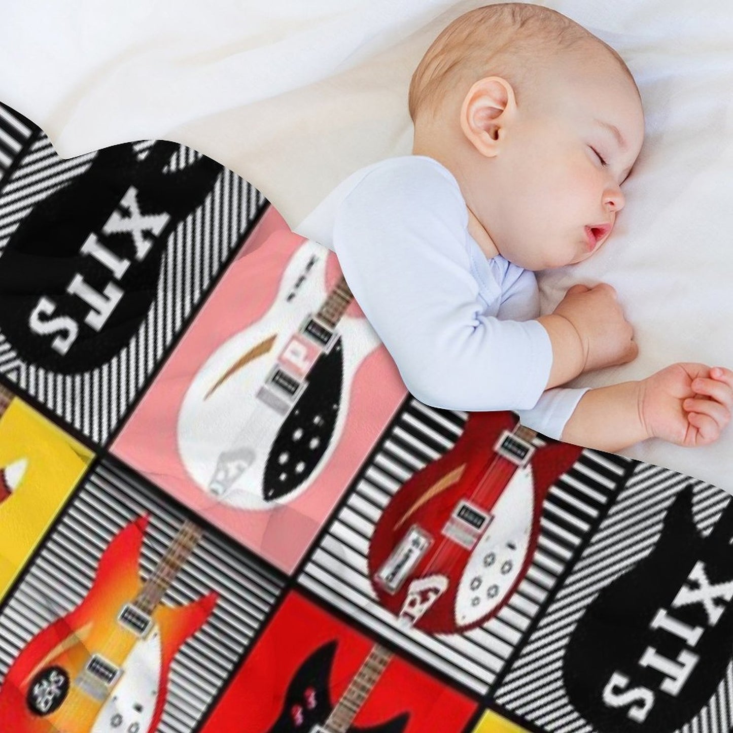 Paul Weller's Rickenbackers Sustainable Throw Blanket