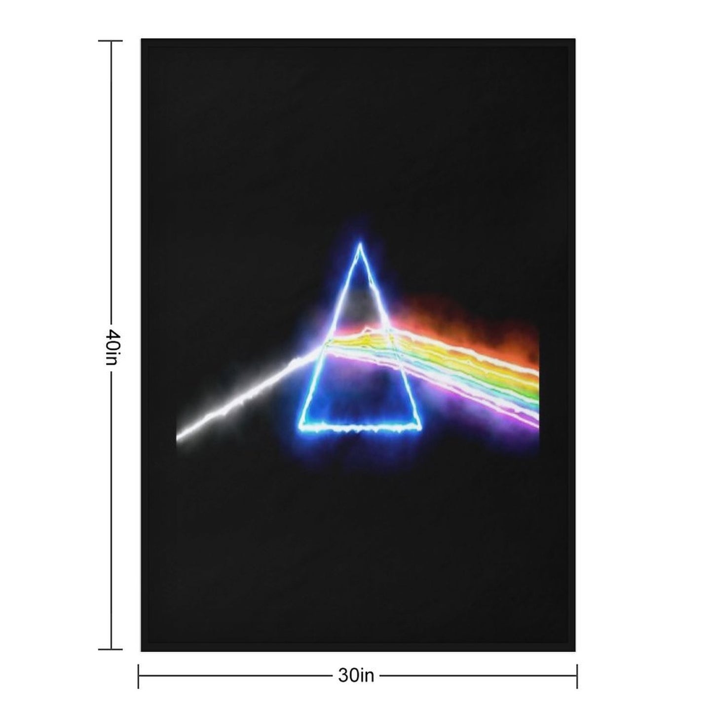 Pink Floyd Dark Side of The Moon Style Prism Rainbow Colors Multi-functional Throw Blanket