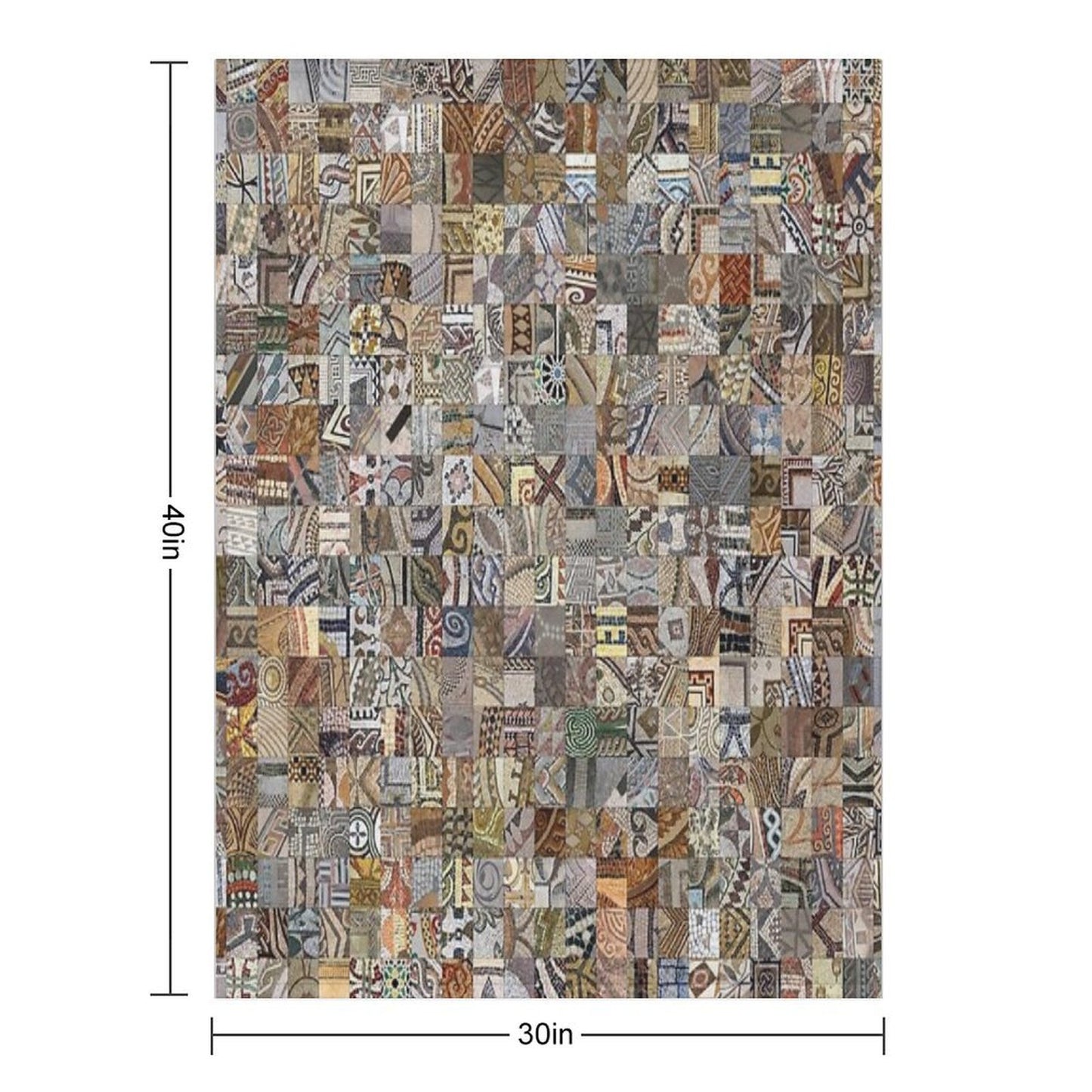 Mosaic Madness Plush Throw Blanket
