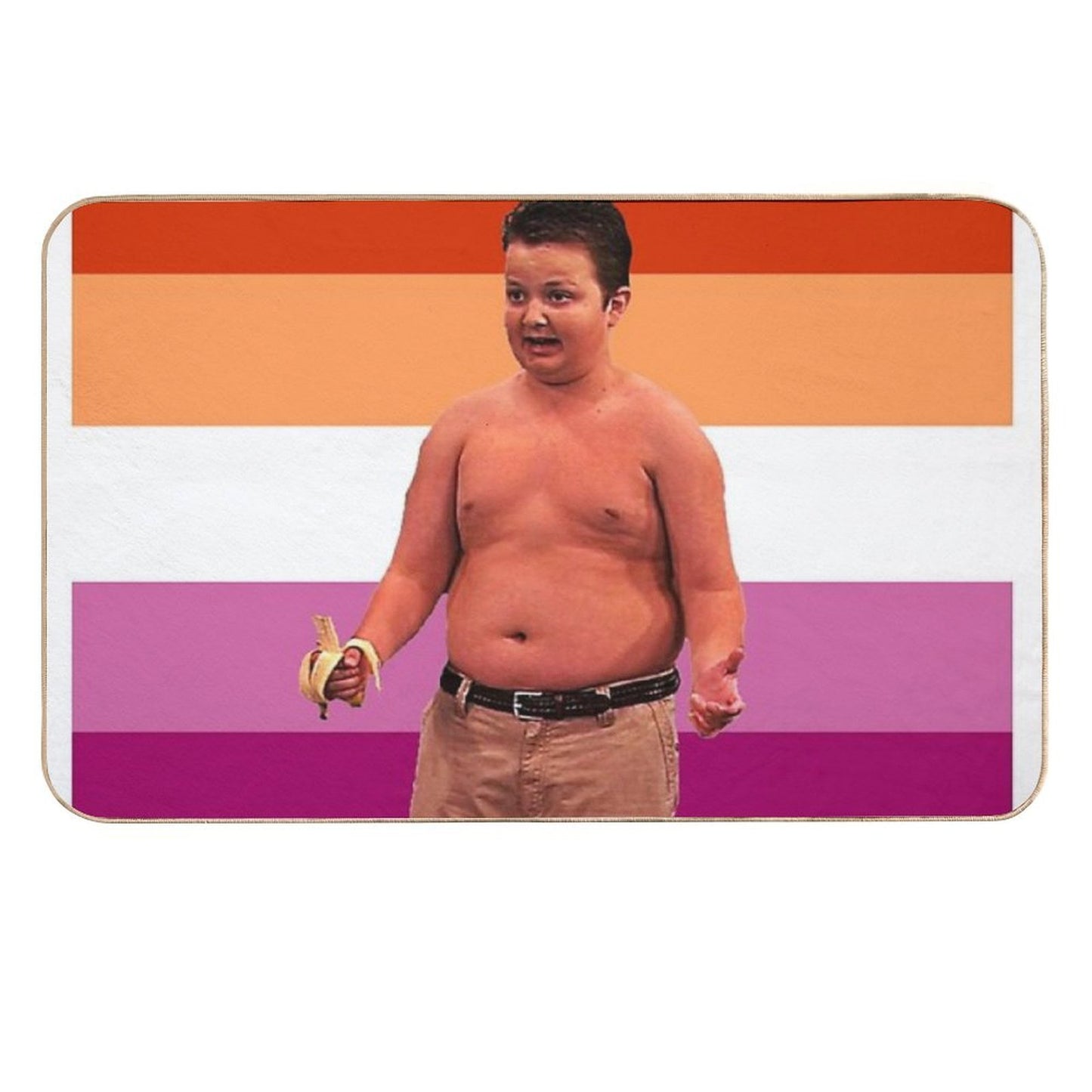 Lesbian Flag Gibby Dirt-Trapping Bath Mat