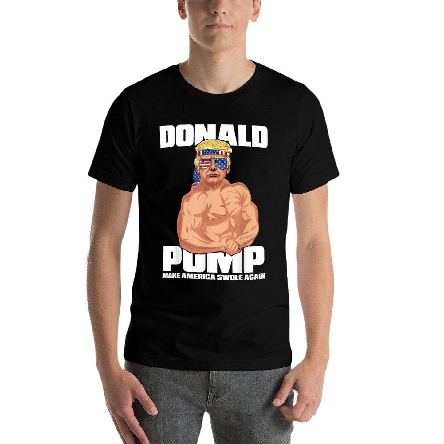 Patriotic Trump Funny July 4th Donald Pump Polyester Blend T-Shirt