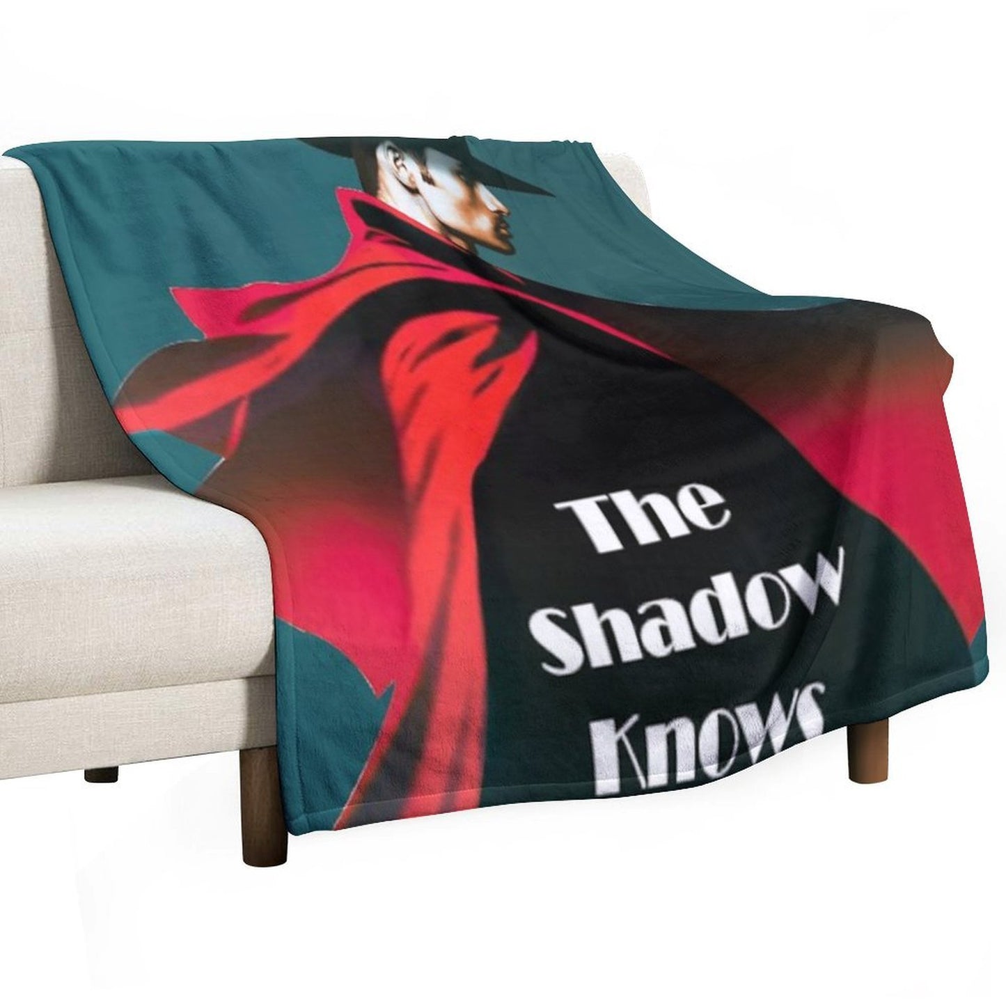 The Shadow Knows Sustainable Throw Blanket