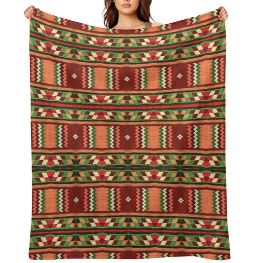 Bohemian Kilim Christmas Pattern Durable Throw Blanket