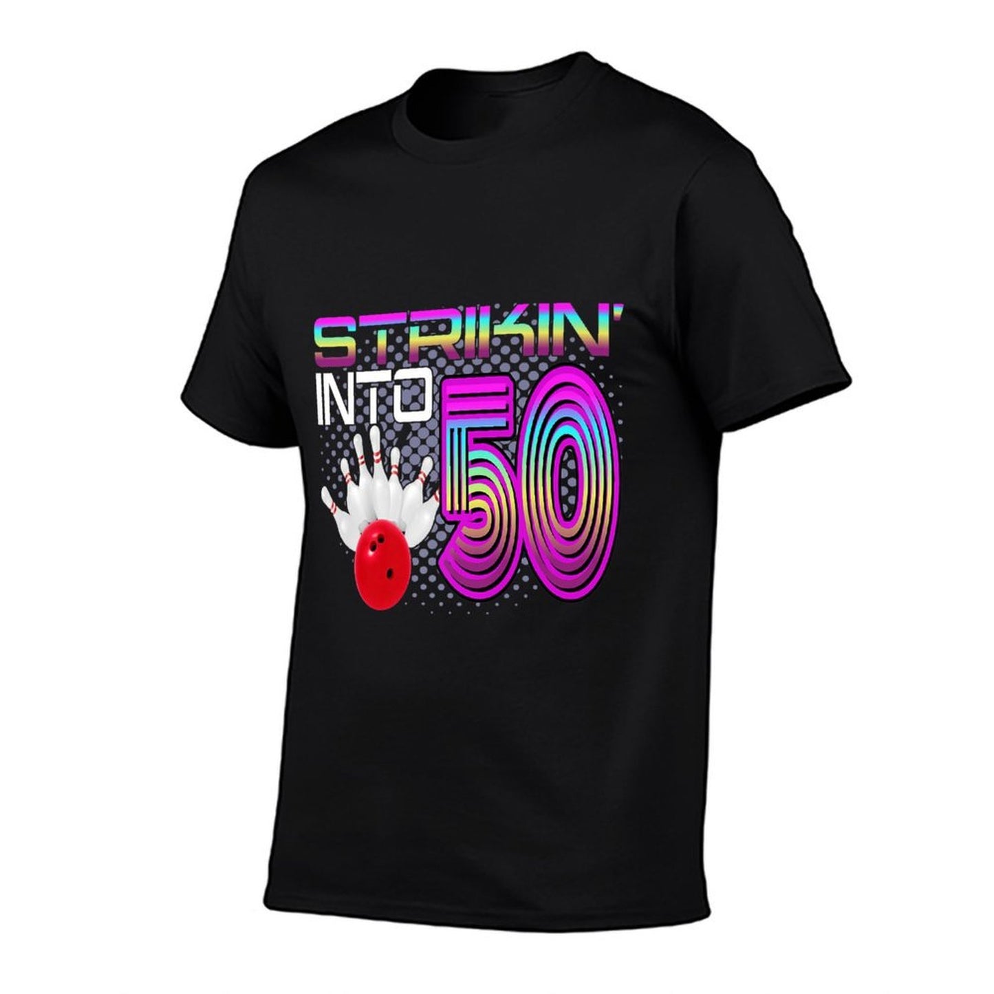 Striking Into 50 Bowling Bowler 50th Birthday Celebration Premium Wrinkle-resistant T-Shirt