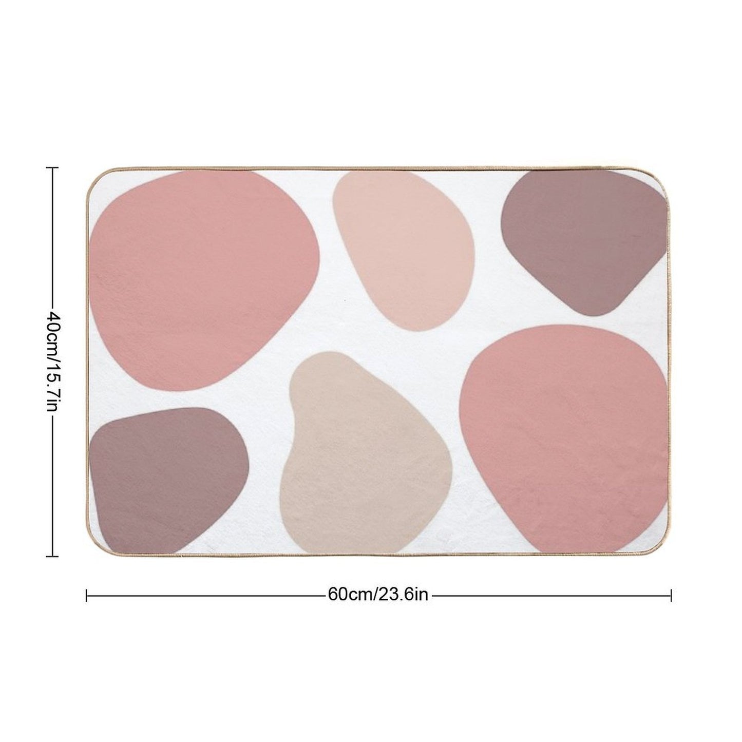Vintage Pink Beige Leopard Stain-Proof Bath Mat