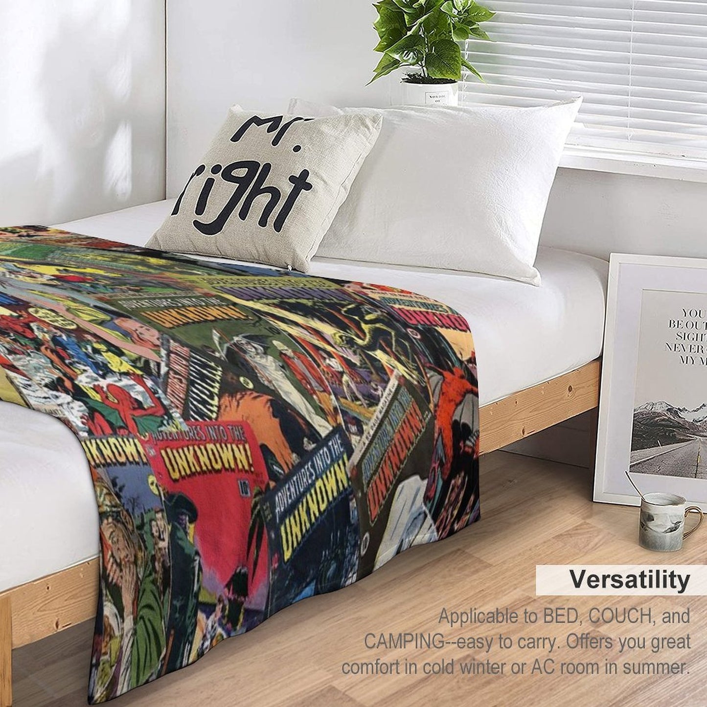Adventures Into The Unknown - Vintage Comic Books - Halloween Comic For Fans Of Vintage Comic Books Gift-ready Throw Blanket