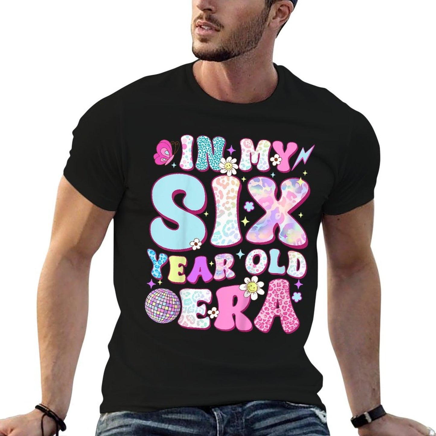 Kids 6 Year Old In My Six Year Old Era Girl Kids 6th Birthday Lightweight T-Shirt