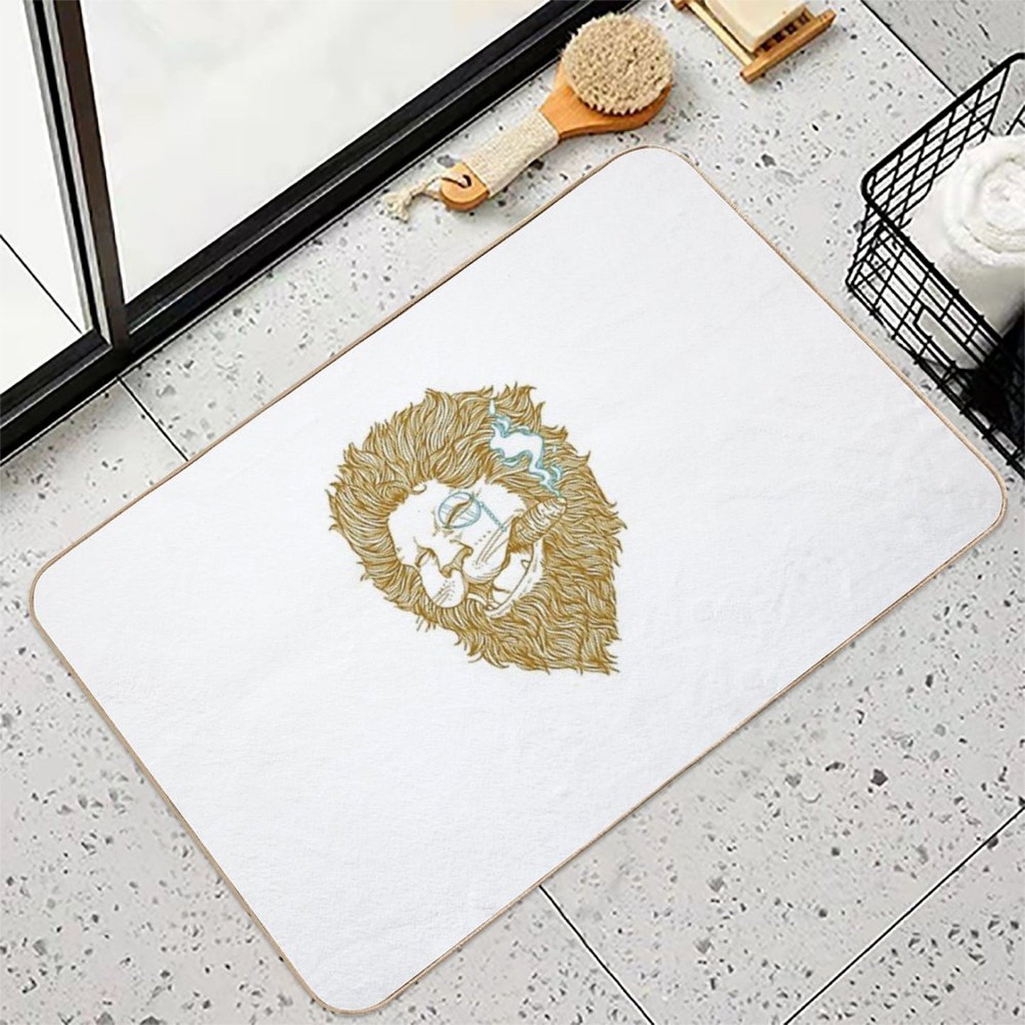 Smoking Lion High-Traffic Bath Mat