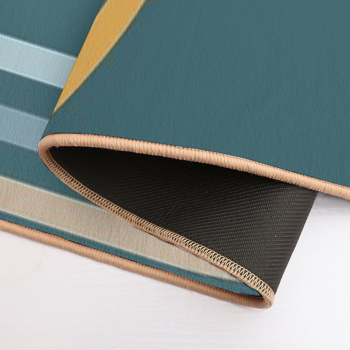 Retro Rainbow Wave Durable Bath Mat