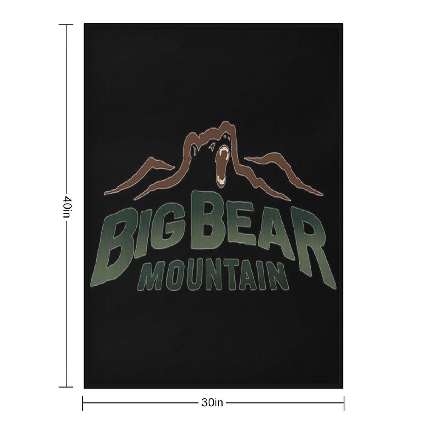 Big Bear Mountain Eco-conscious Throw Blanket