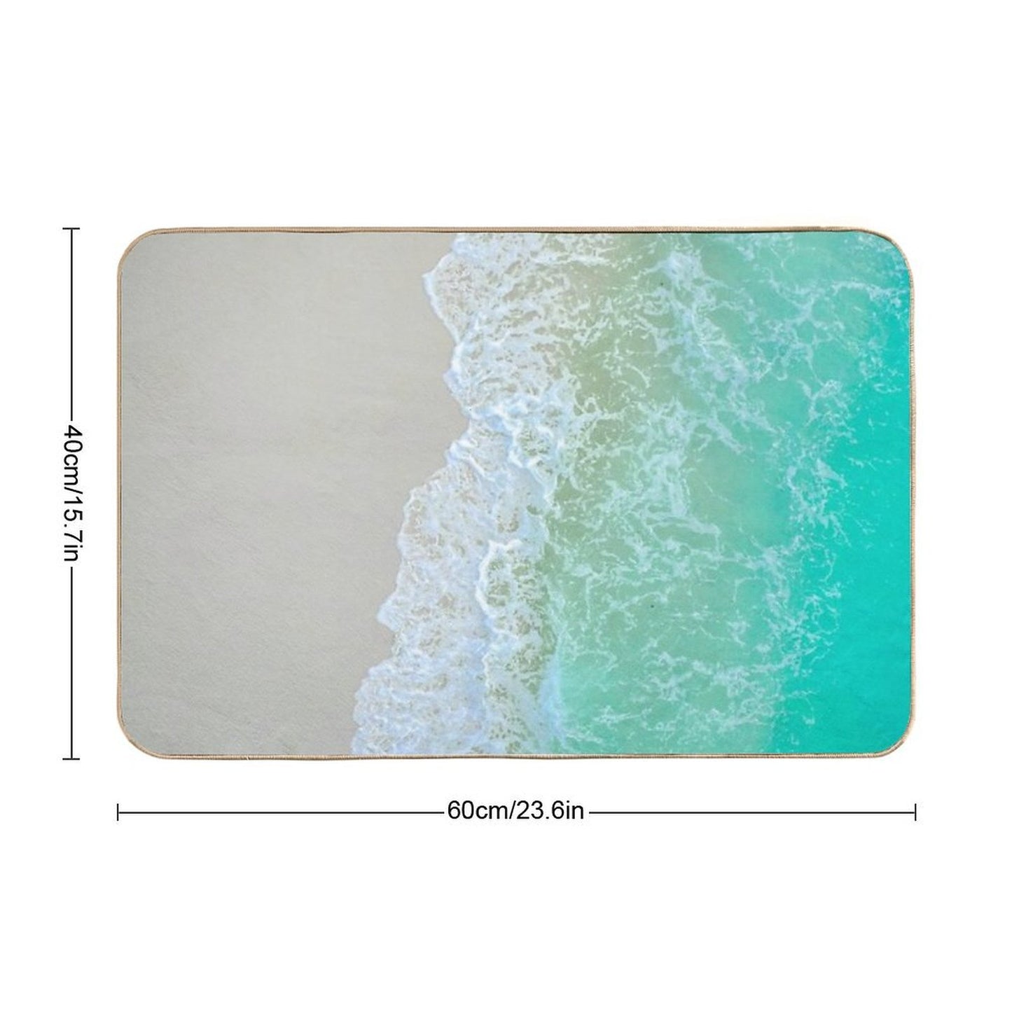 Calm Blue Ocean Shore on A Sunny Day Anti-Trip Bath Mat