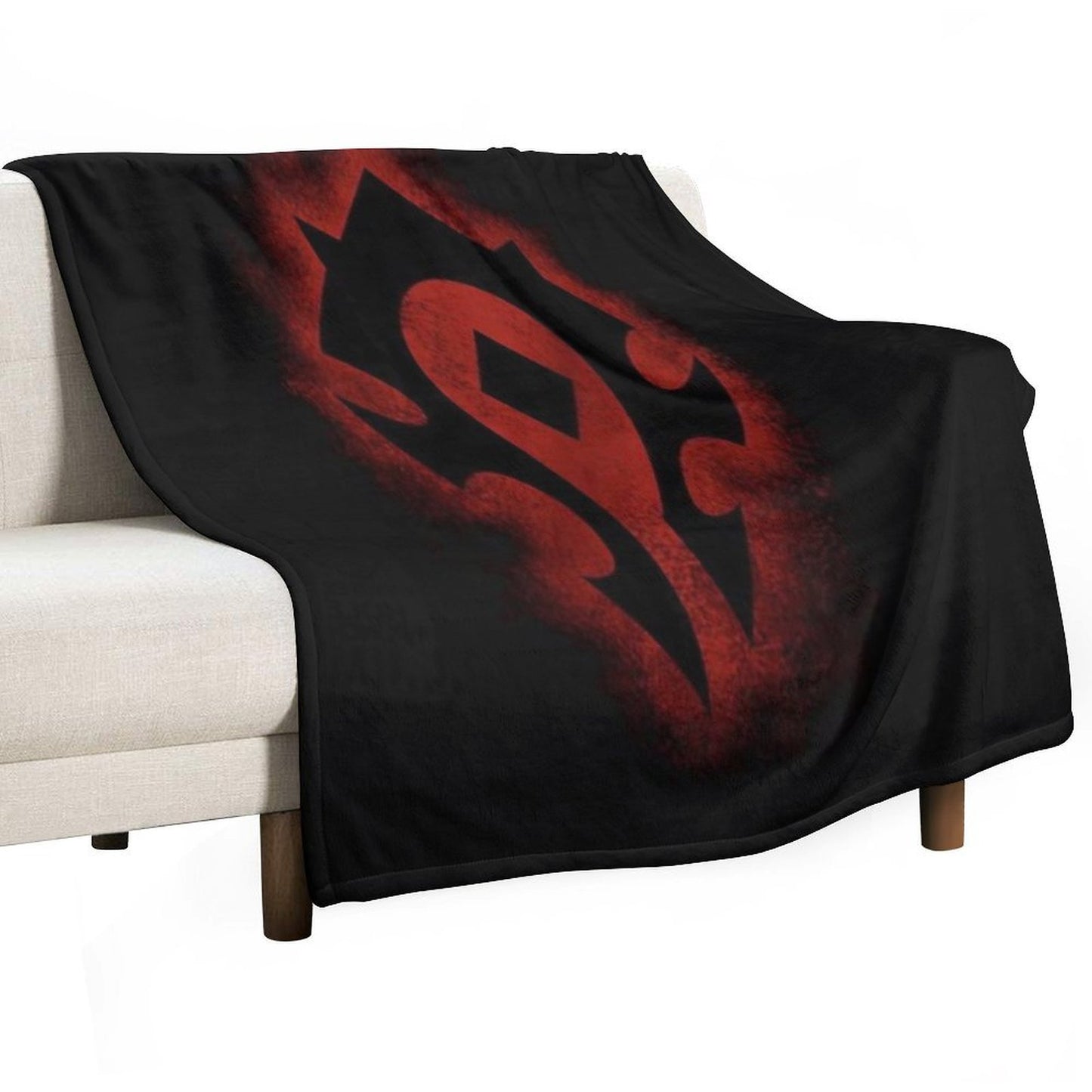 Red Horde Logo Plush Throw Blanket