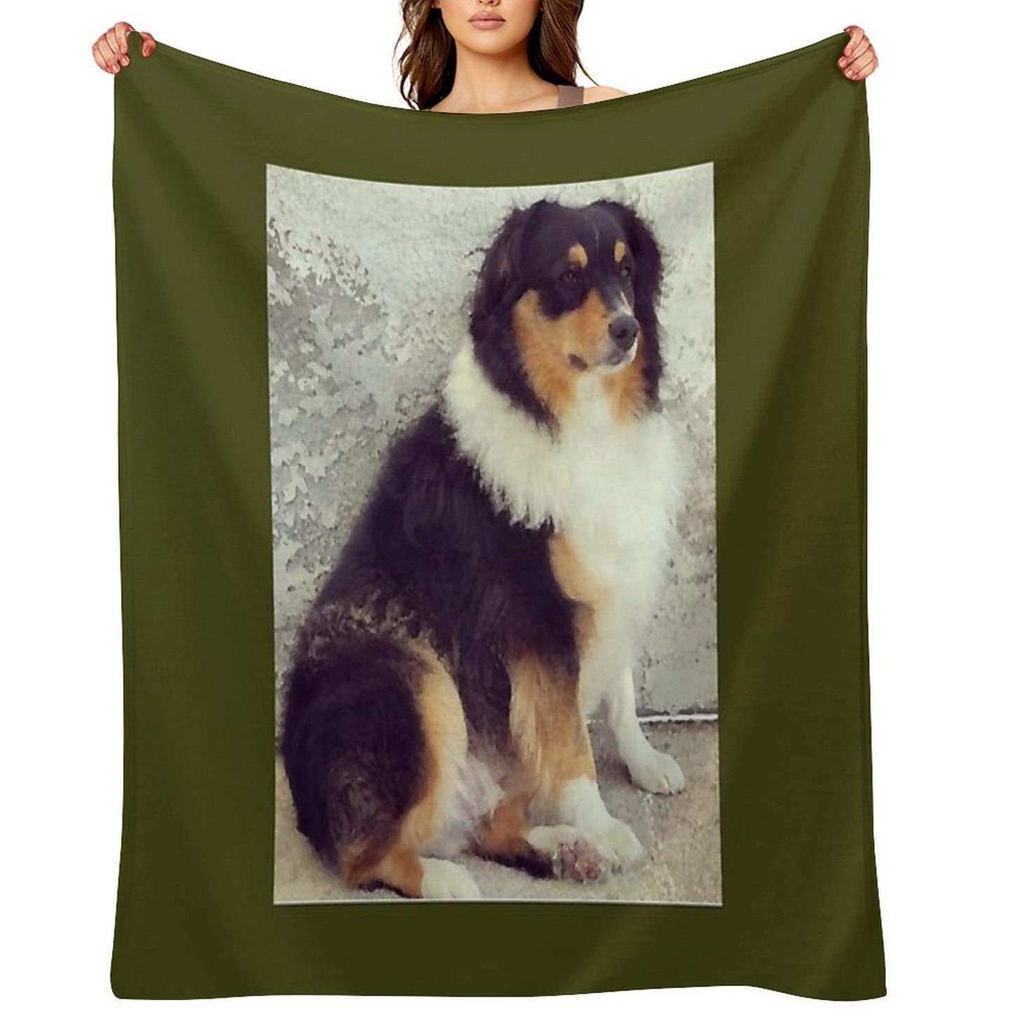 Aussie - Australian Shepherd by Iritof Gift-ready Throw Blanket